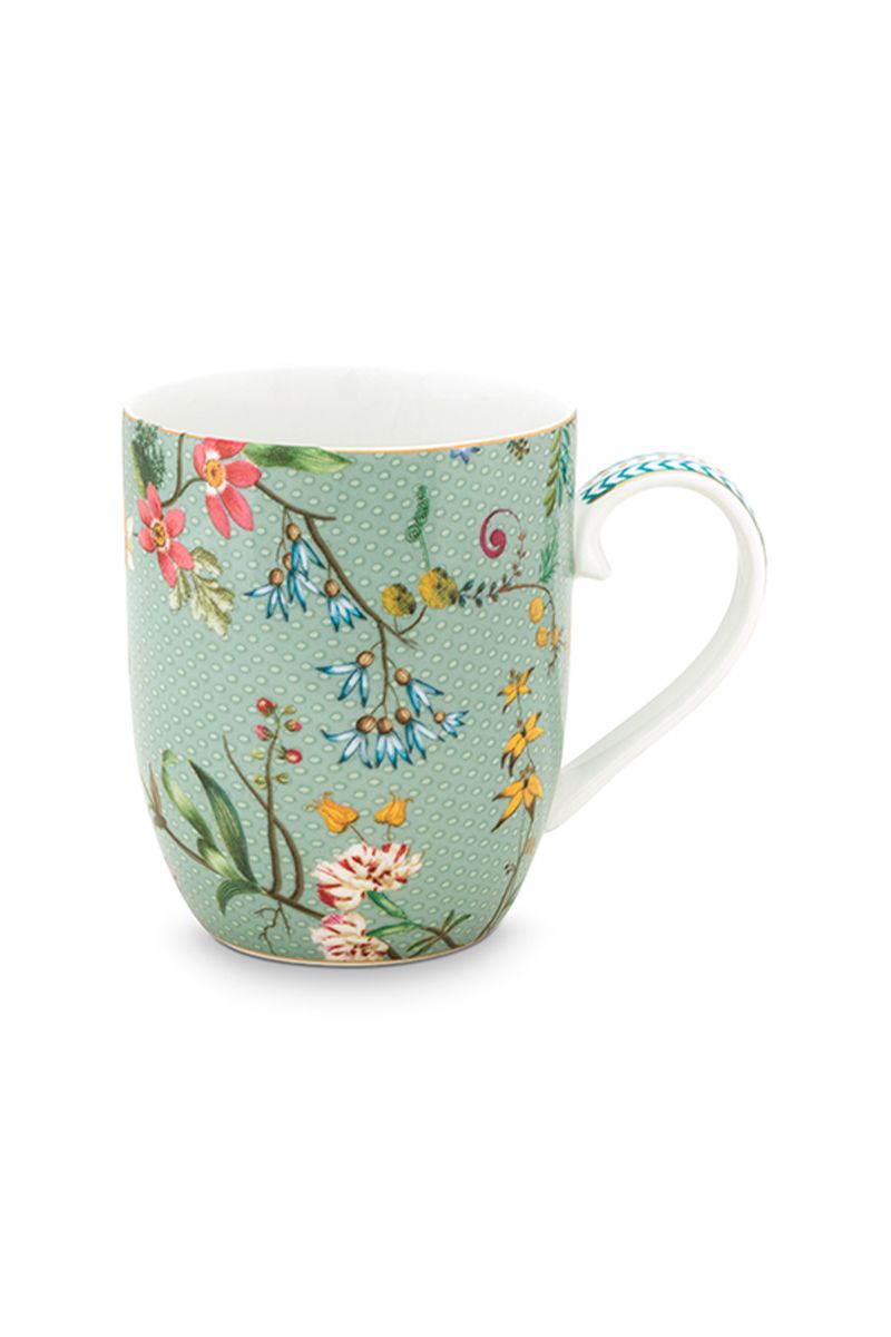 Jolie Tasse Klein Flowers blau