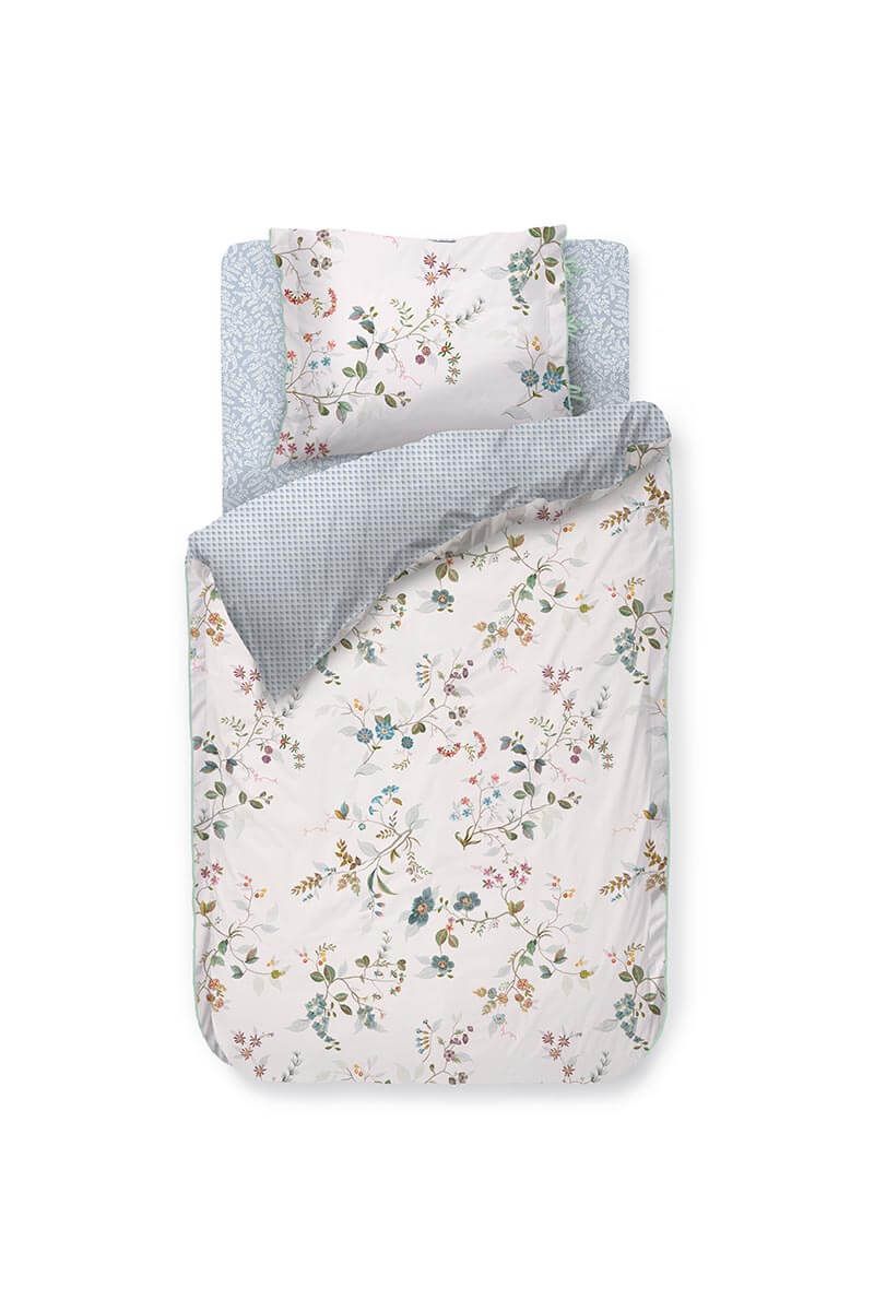 Duvet Cover Set Kawai Flower White