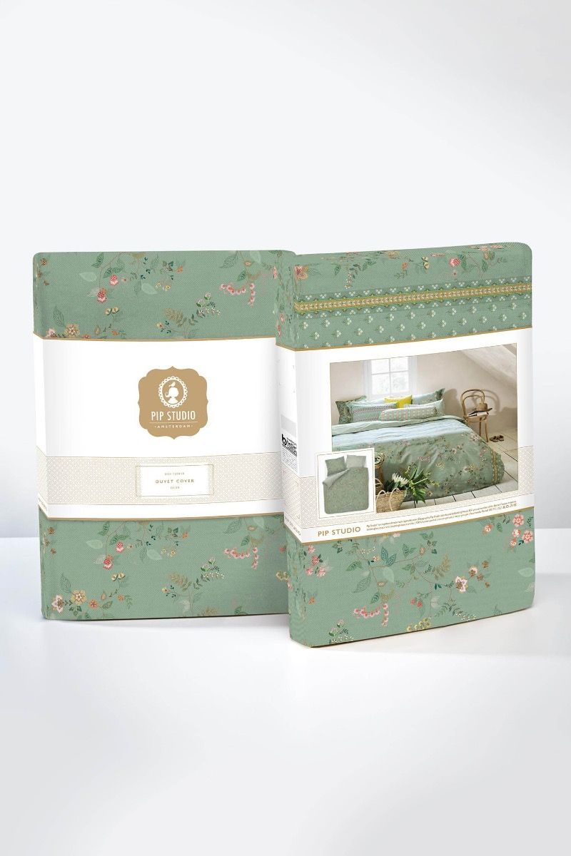 Duvet Cover Set Kili Flower Green