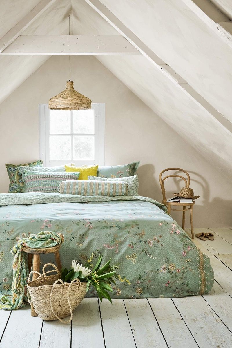 Duvet Cover Set Kili Flower Green