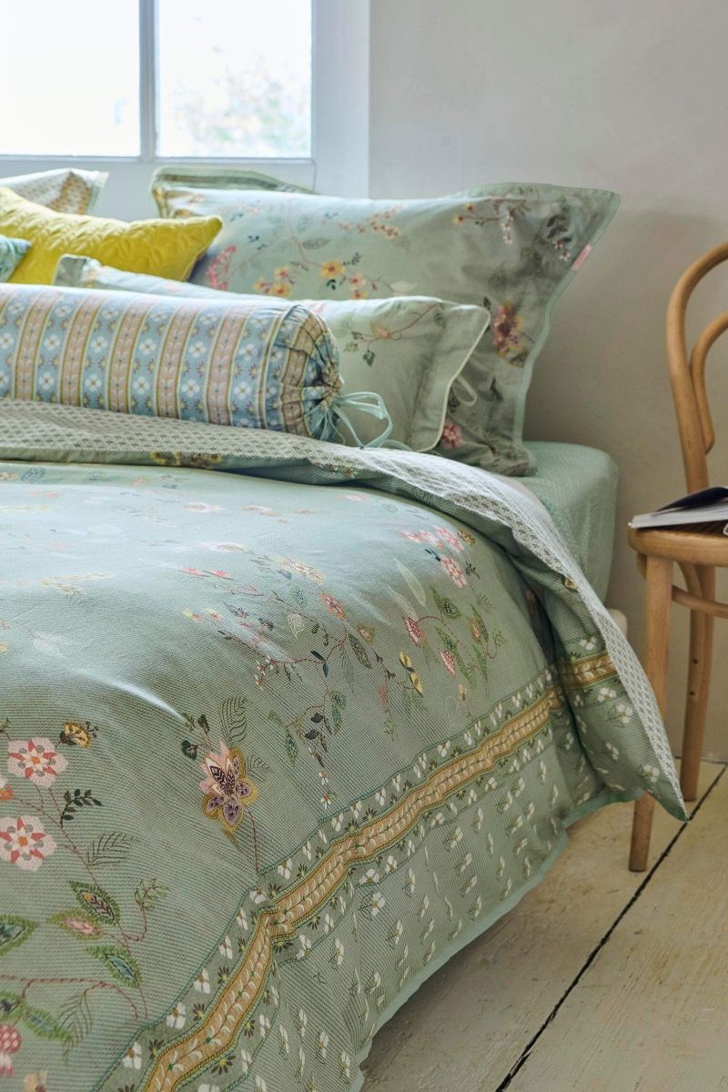 Duvet Cover Set Kili Flower Green