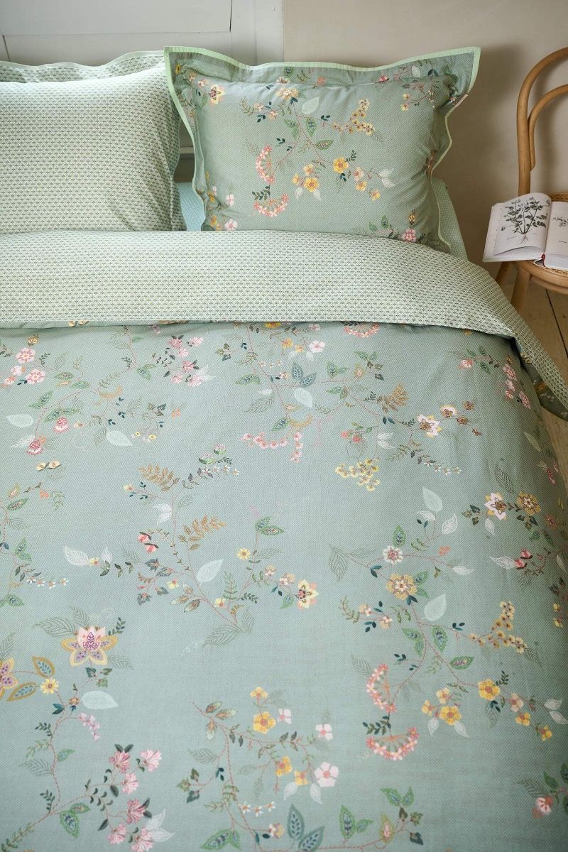 Duvet Cover Set Kili Flower Green