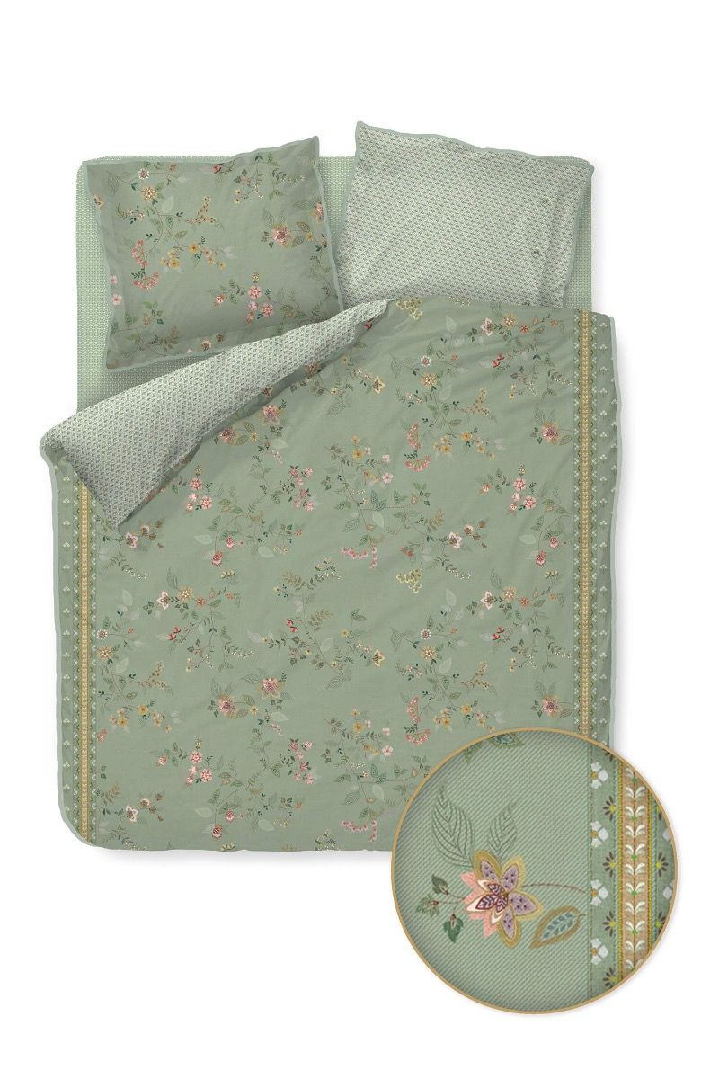 Duvet Cover Set Kili Flower Green
