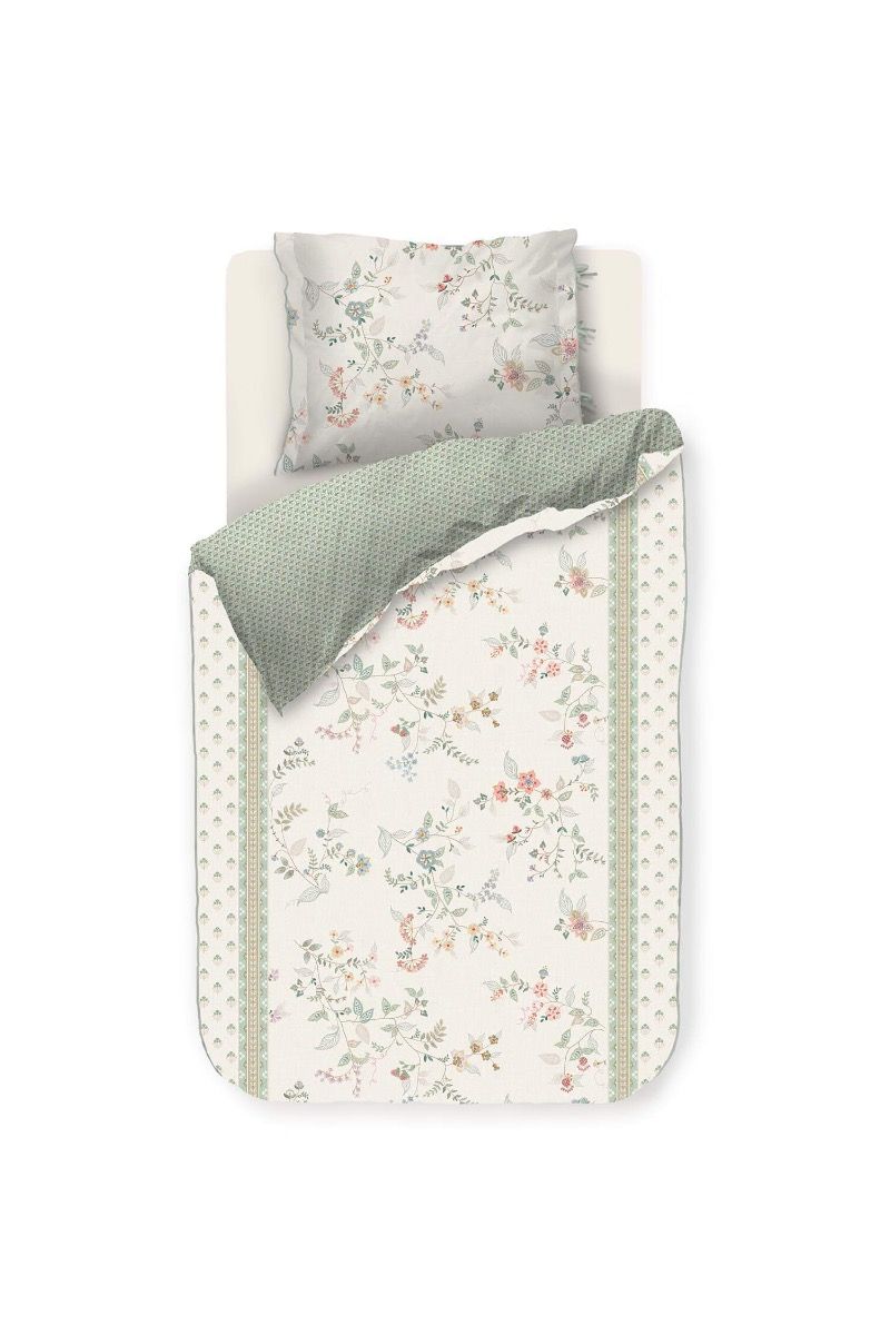 Ensemble housse de couette Kili Flower Blanc