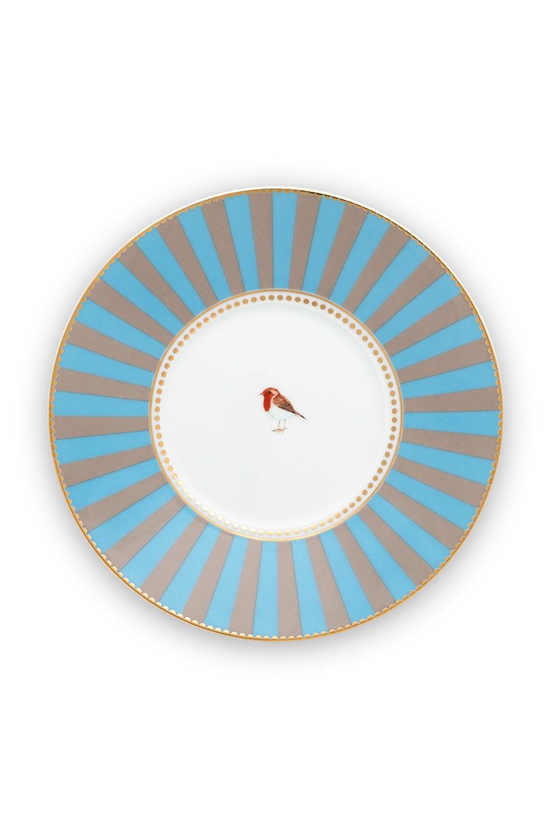 Love Birds Tasse & Untertasse Blau/Khaki