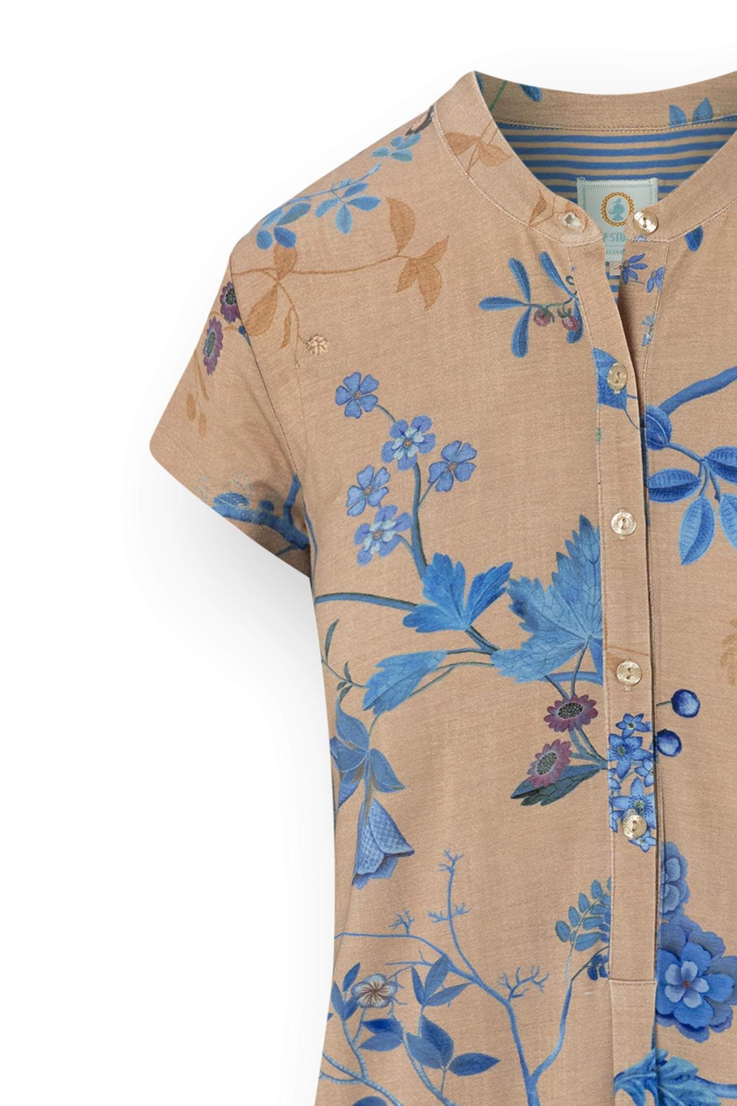 Dalia Nachthemd Korte Mouw Marigold Blauw