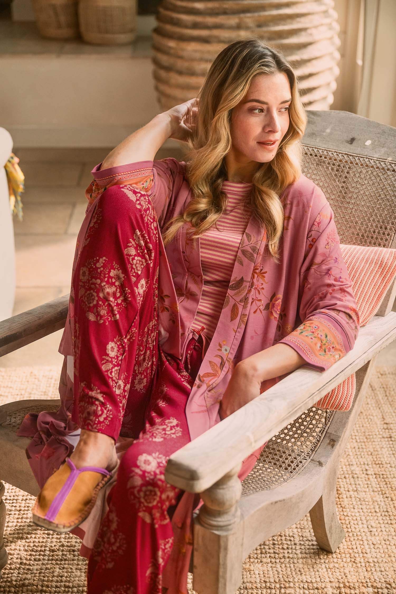 Trinity Top Mouwloos Little Sumo Stripe Roze