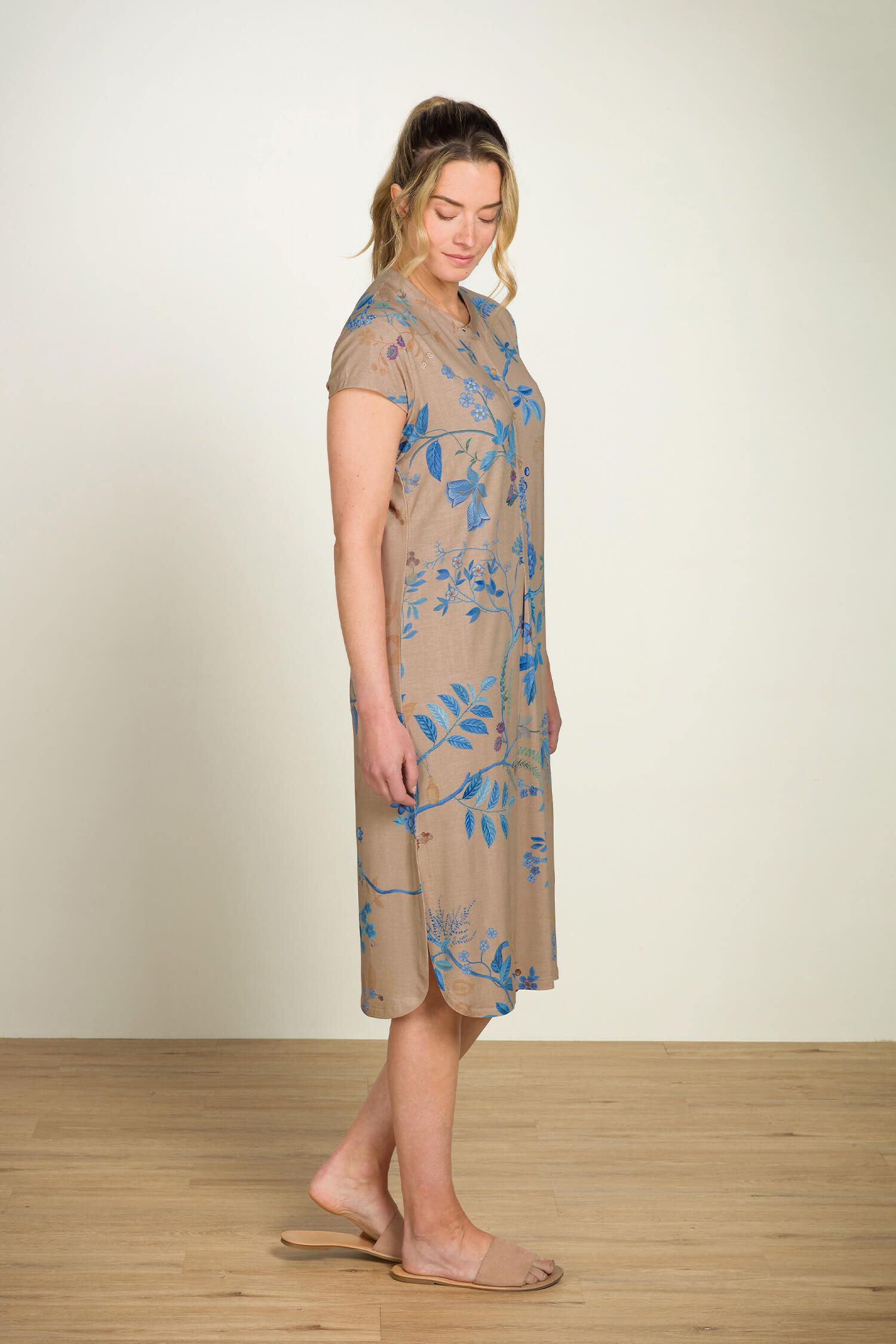 Dalia Nachthemd Korte Mouw Marigold Blauw