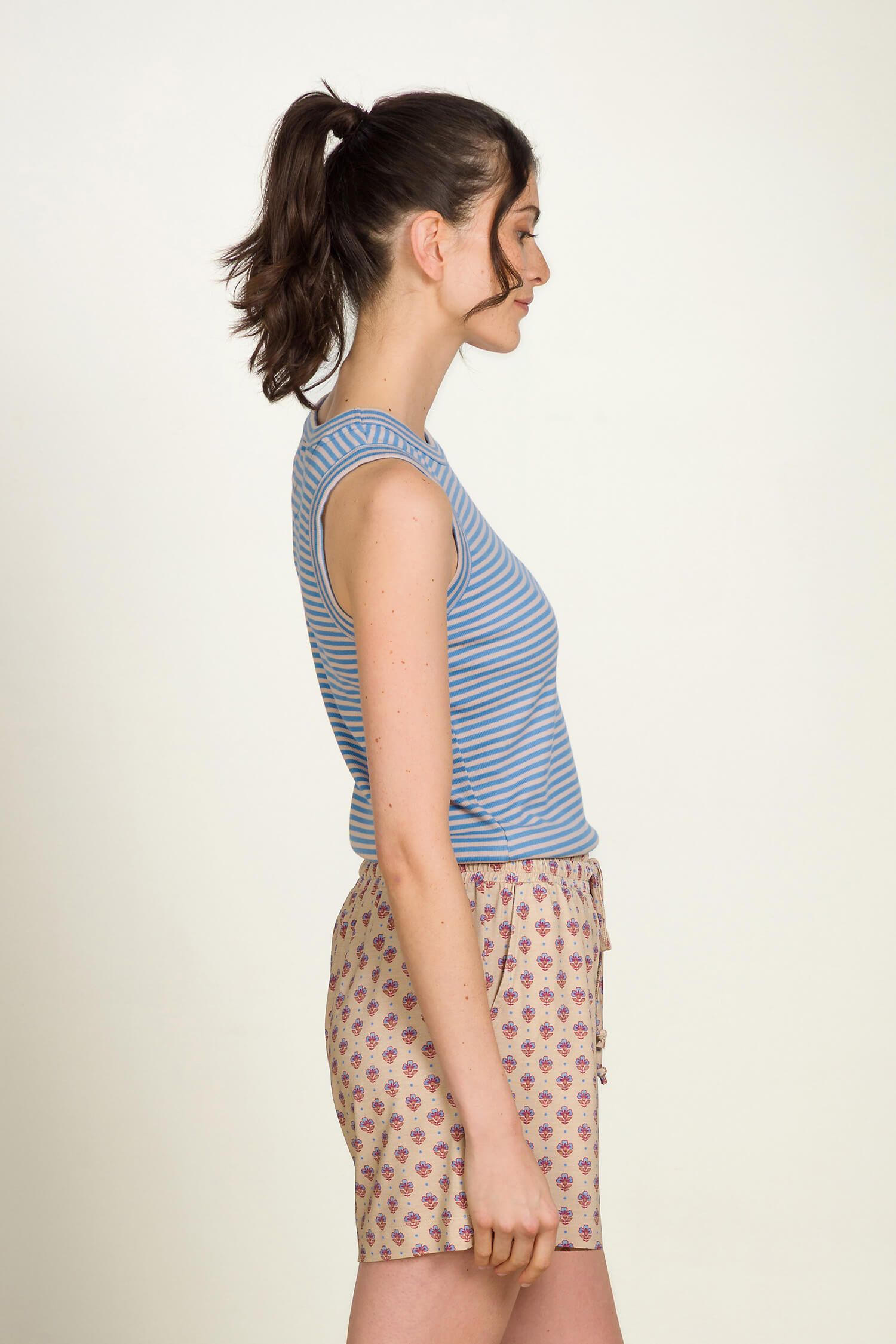 Trinity Top Mouwloos Little Sumo Stripe Blauw