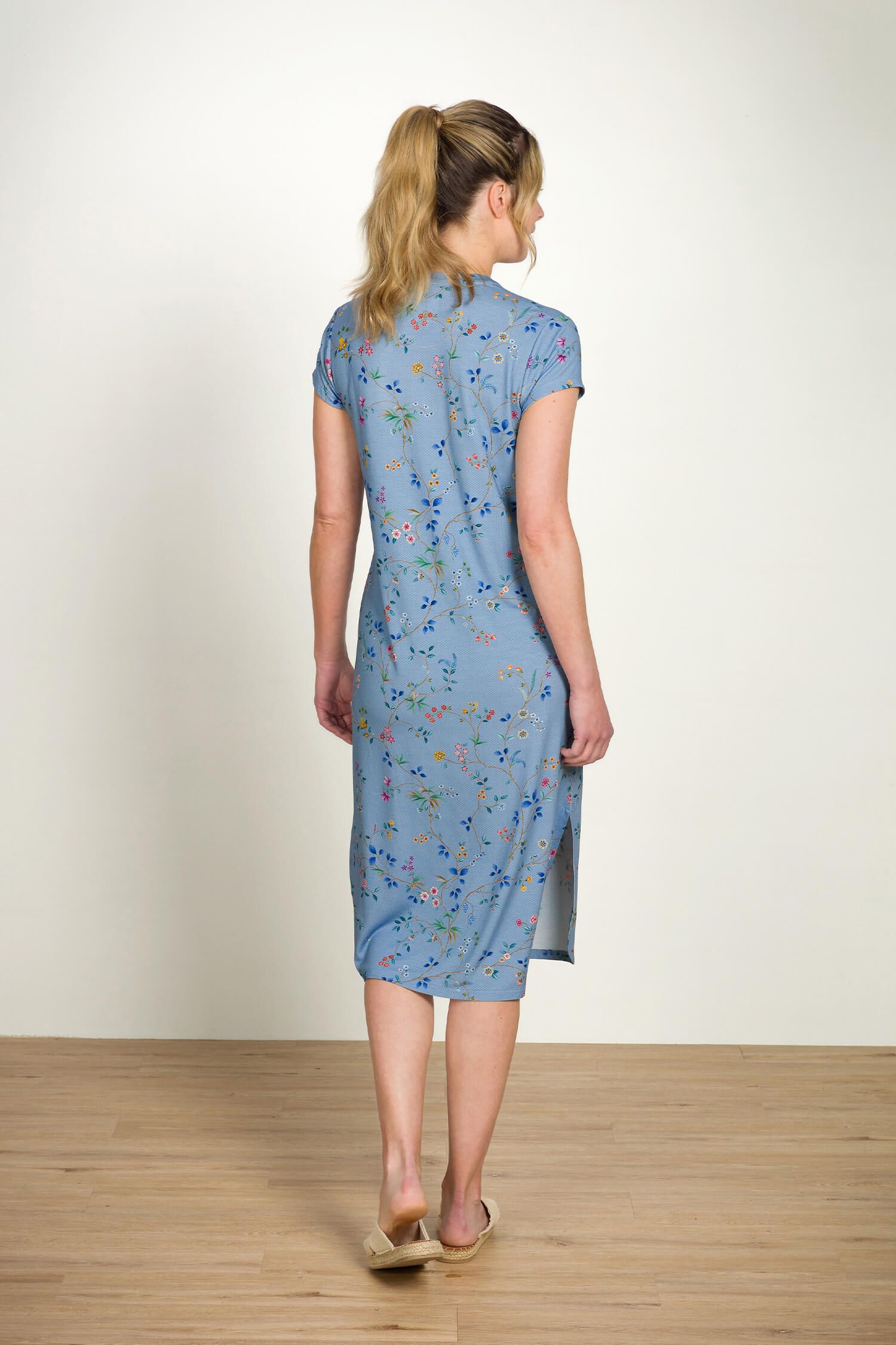 Dalia Nachthemd Korte Mouw Delhi Dreams Blauw