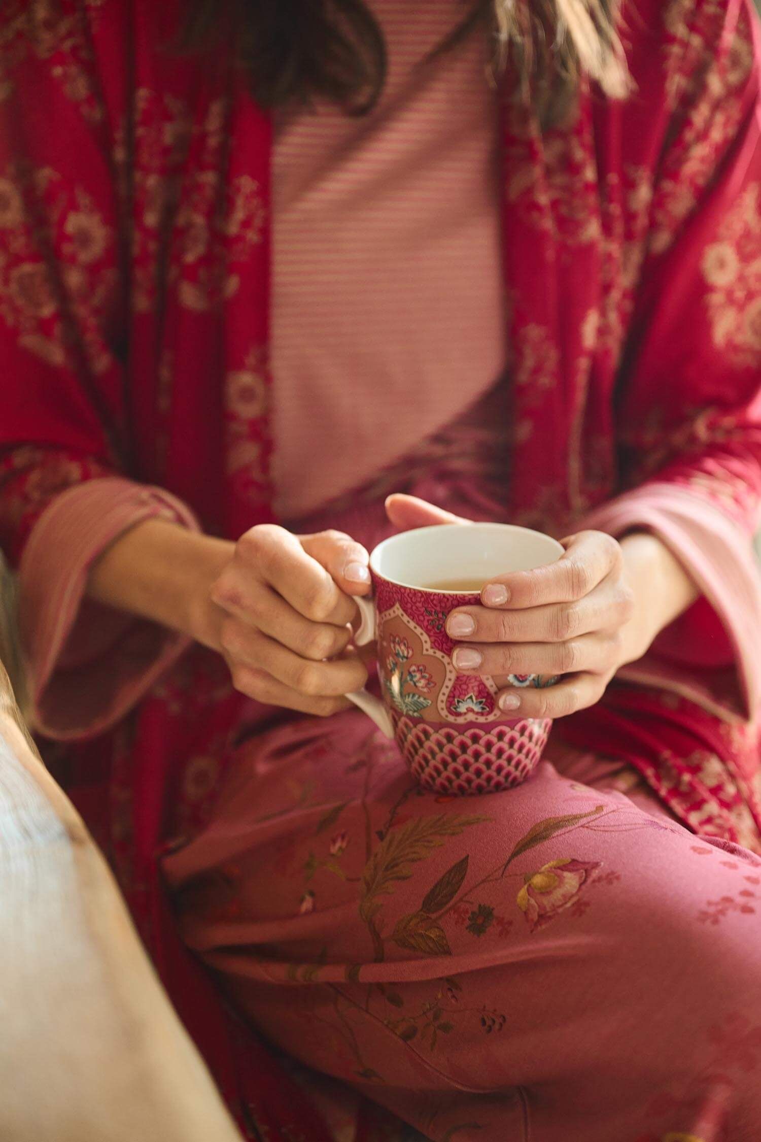 Belin Lange Broek Bodhi Flower Donkerroze