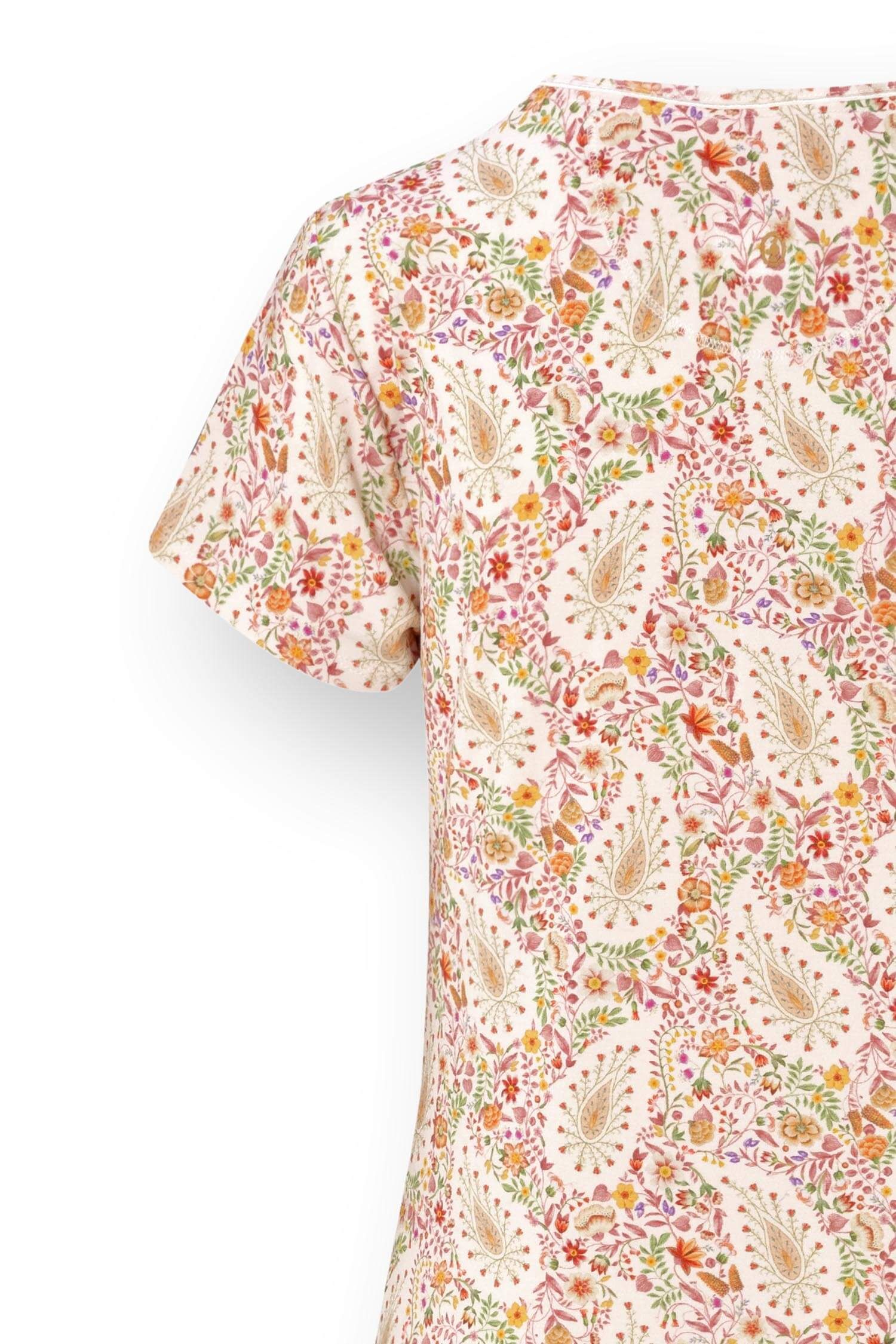 Djoy Nachthemd Korte Mouw Kairi Bloom Rood