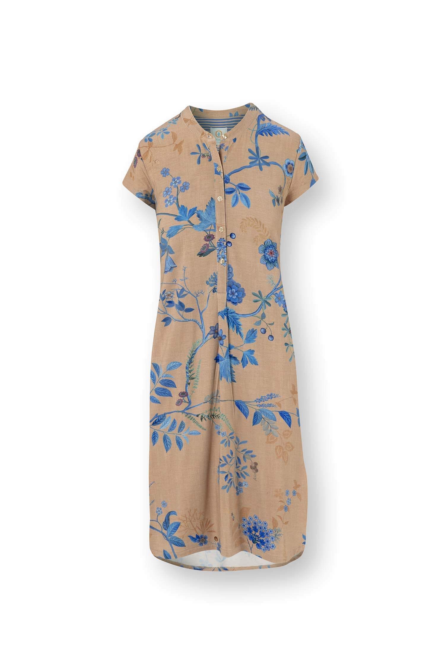 Dalia Nachthemd Korte Mouw Marigold Blauw