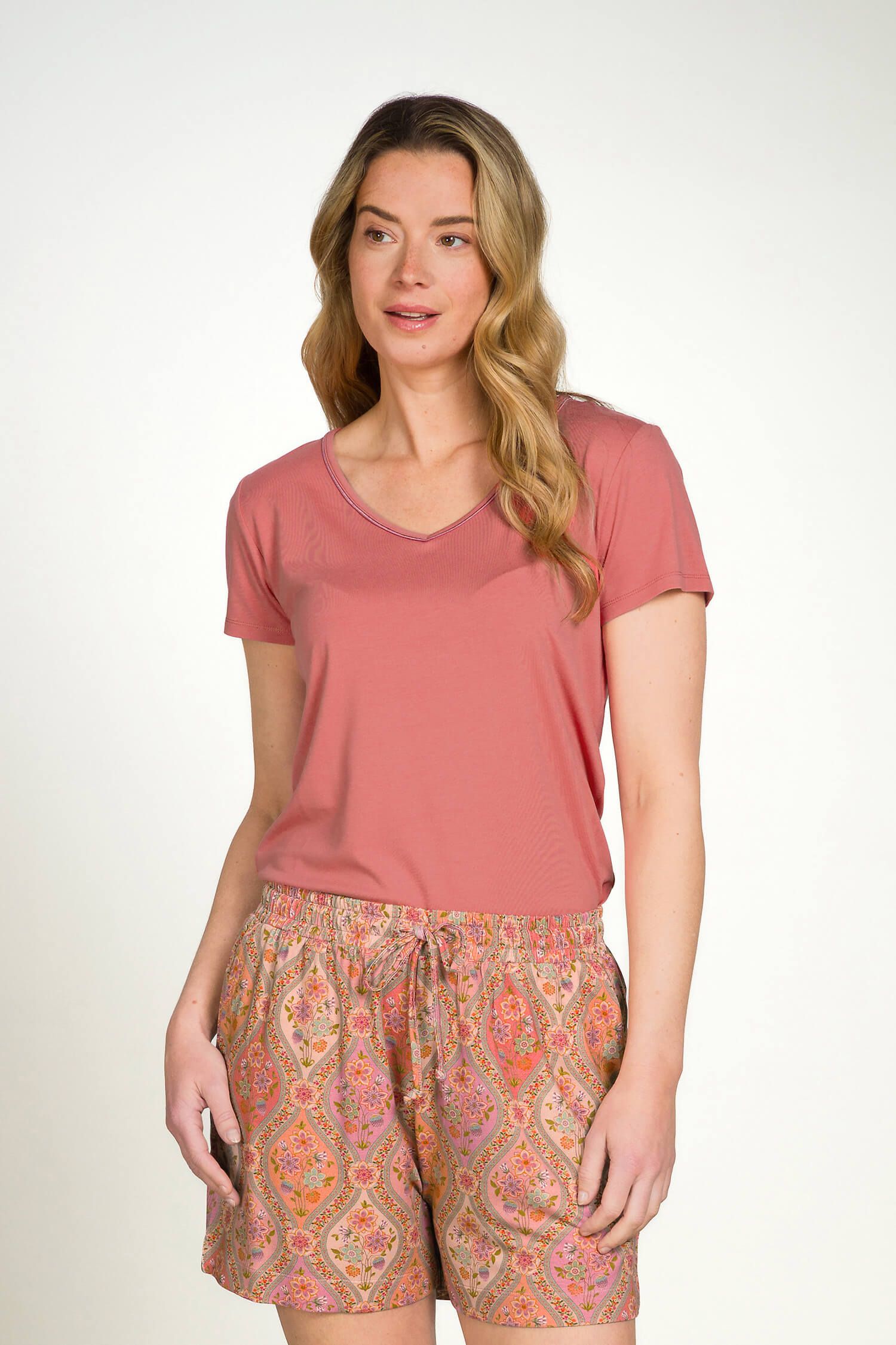 Toy Top Korte Mouw Solid Roze