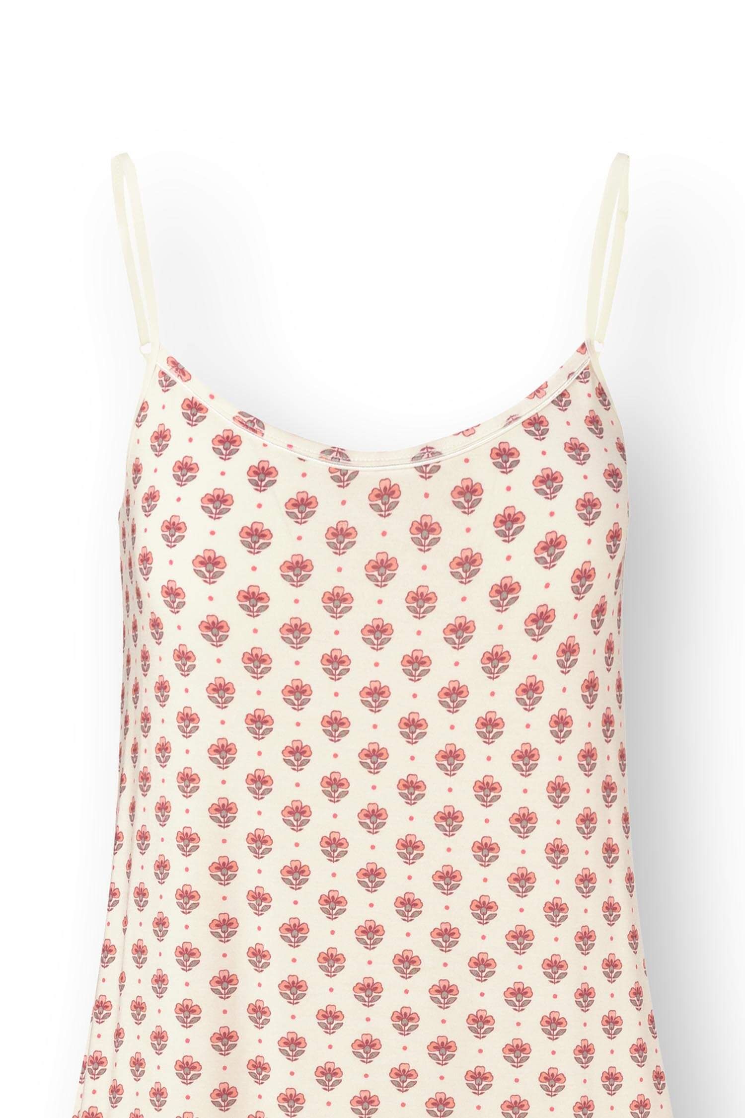Diezel Nachthemd Mouwloos Jaipur Flower Wit/Roze