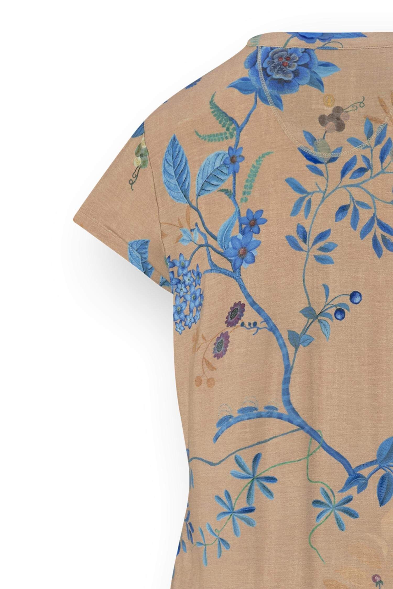 Dalia Nachthemd Korte Mouw Marigold Blauw