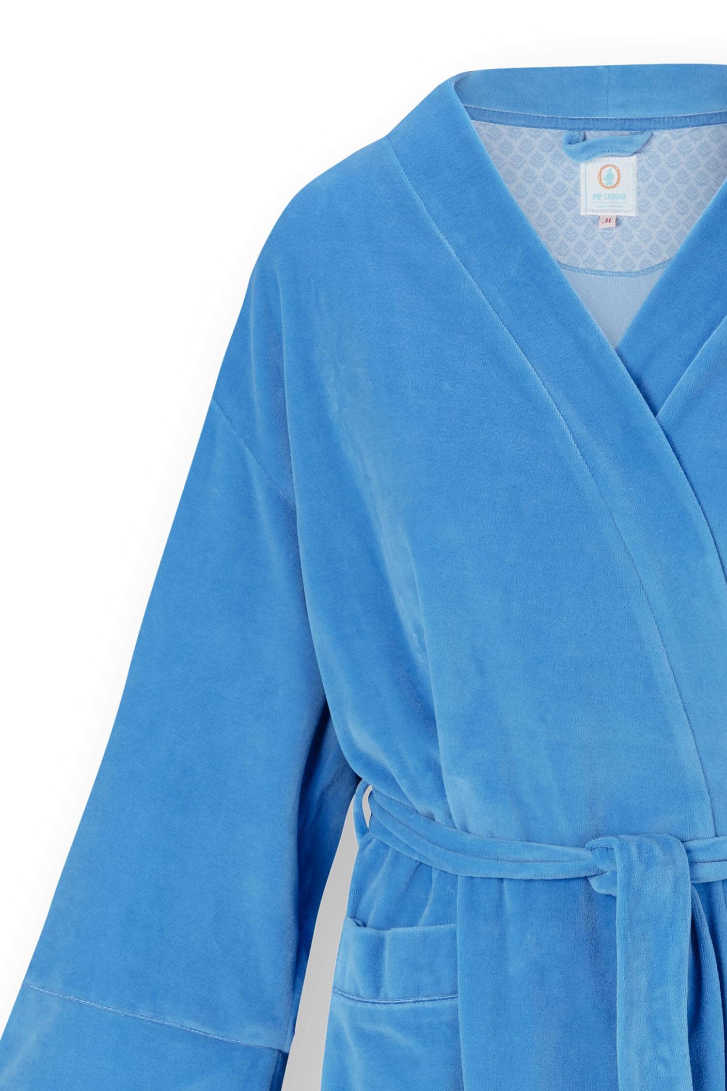 Naomi Kimono Velvet Blauw