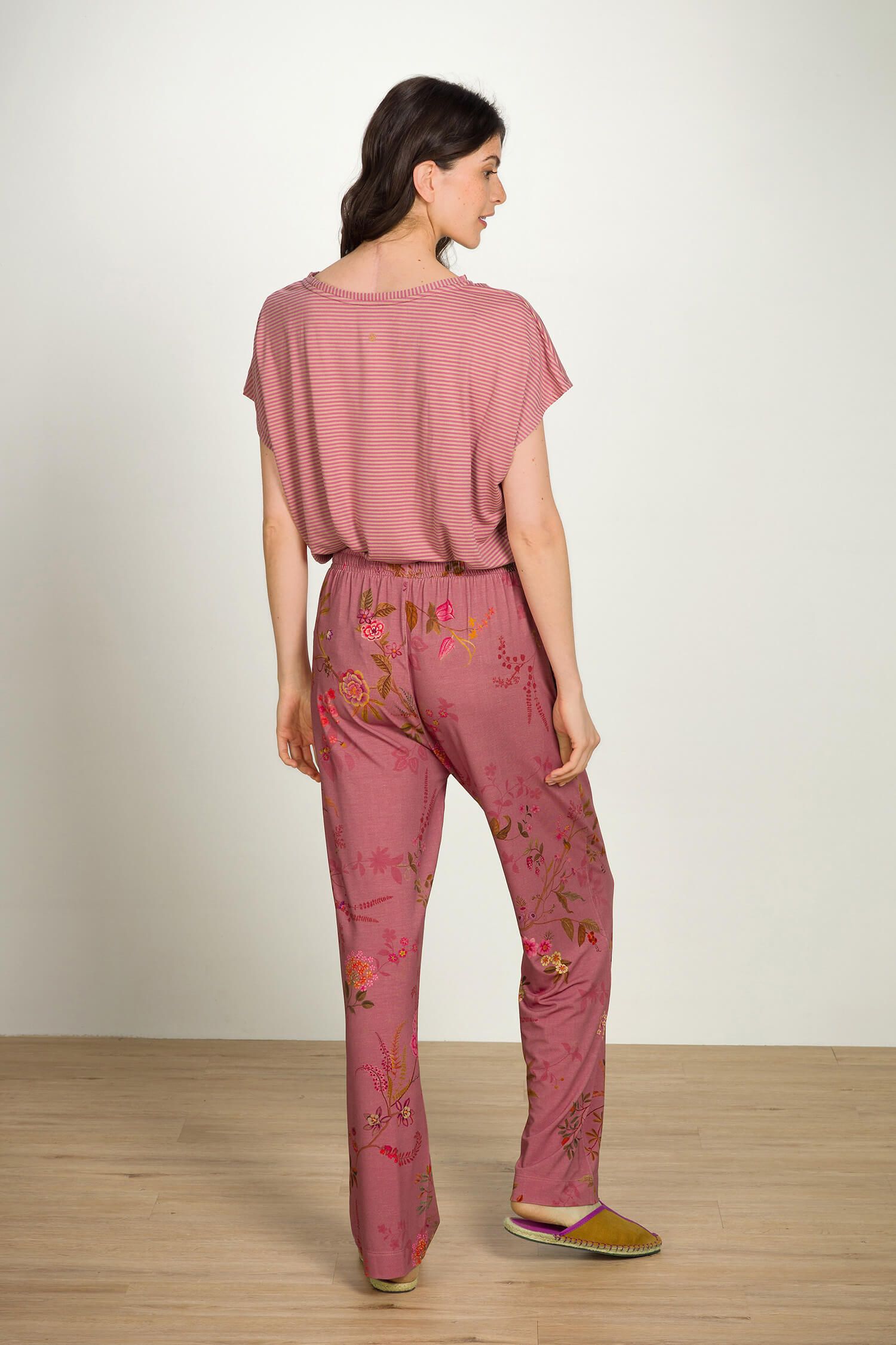 Belin Lange Broek Bodhi Flower Donkerroze