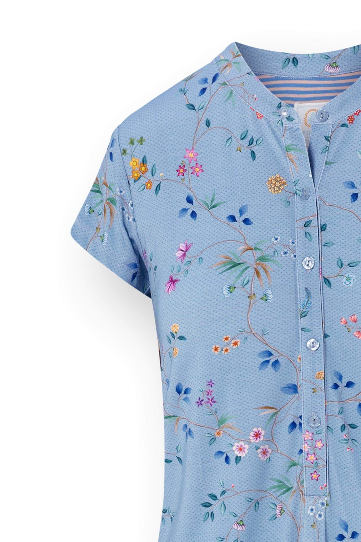 Dalia Nachthemd Korte Mouw Delhi Dreams Blauw