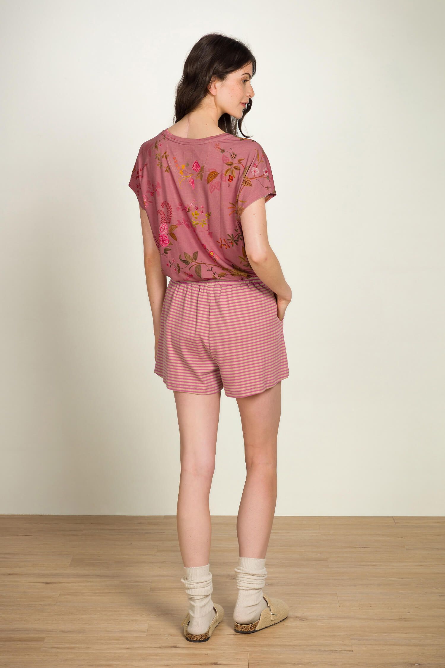 Bobi Korte Broek Little Sumo Stripe Roze