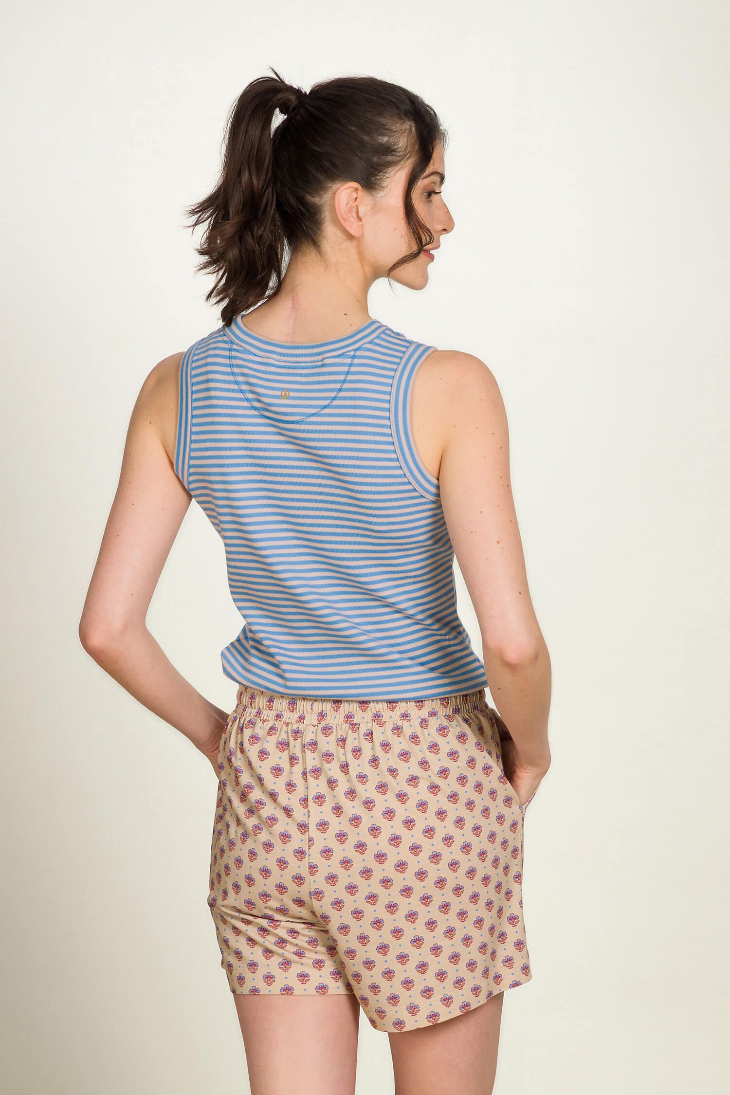 Trinity Top Mouwloos Little Sumo Stripe Blauw