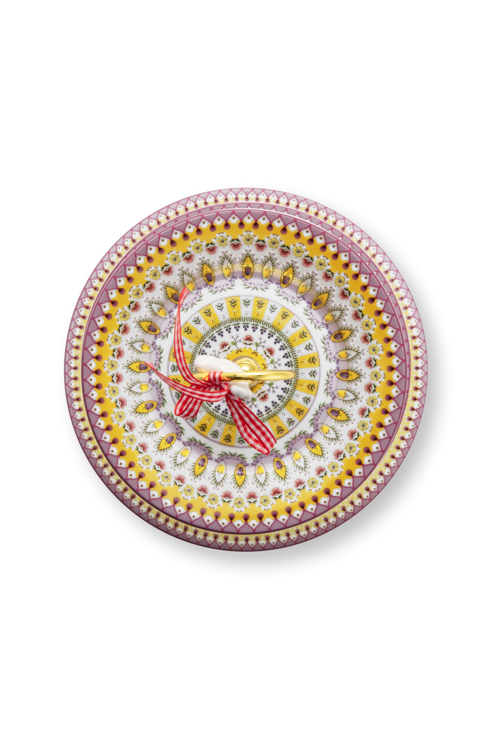 3/Layer Cake Stand Lily&Lotus Yellow