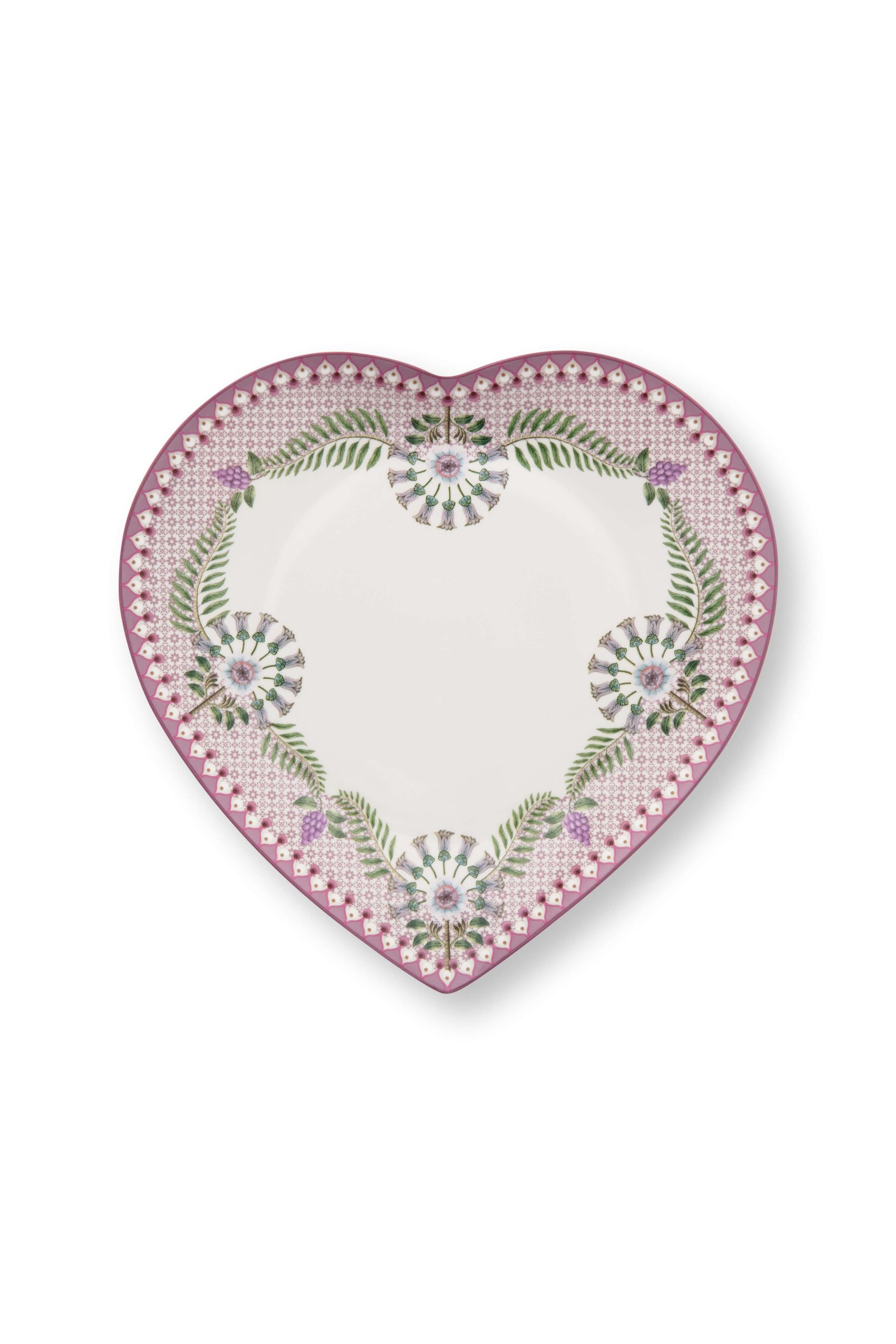 Set/2 Assiettes en Forme de Cœur Lily&Lotus Lilas 21.5cm