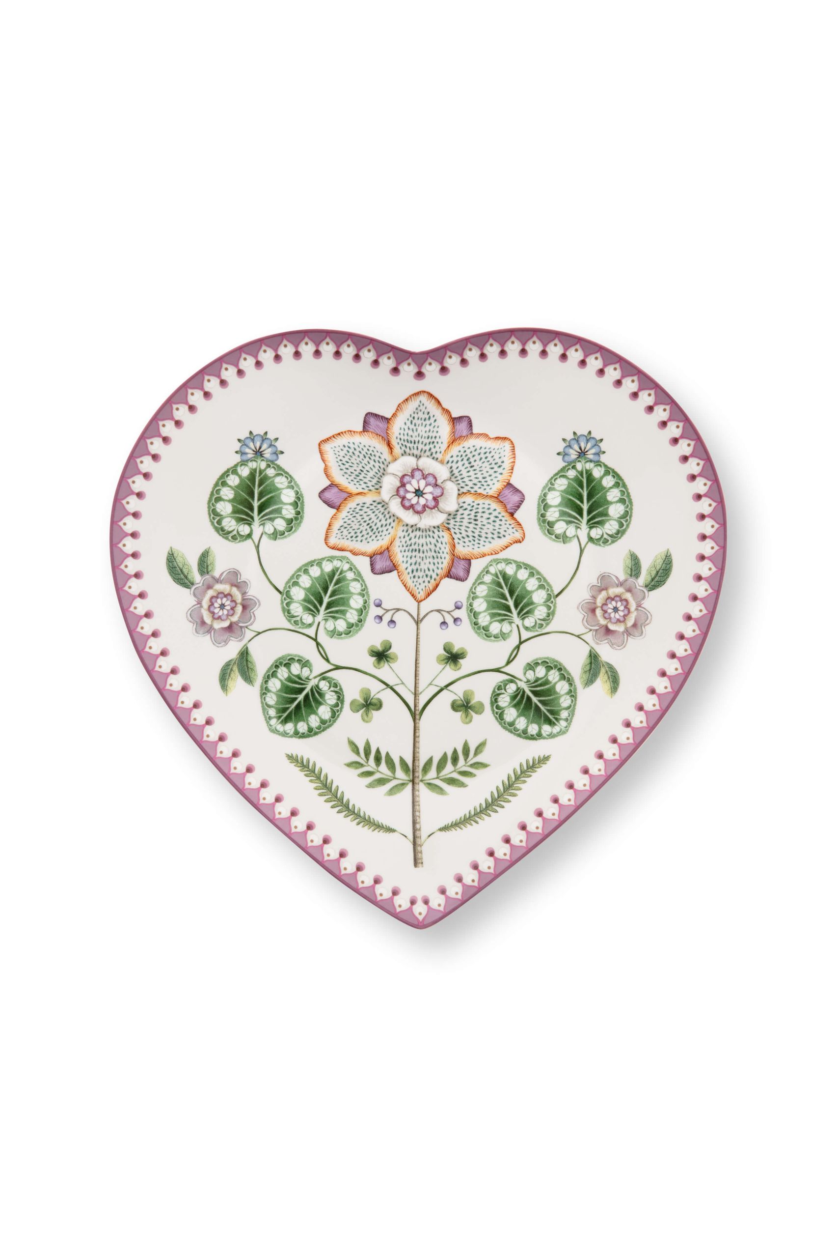 Set/2 Assiettes en Forme de Cœur Lily&Lotus Lilas 21.5cm