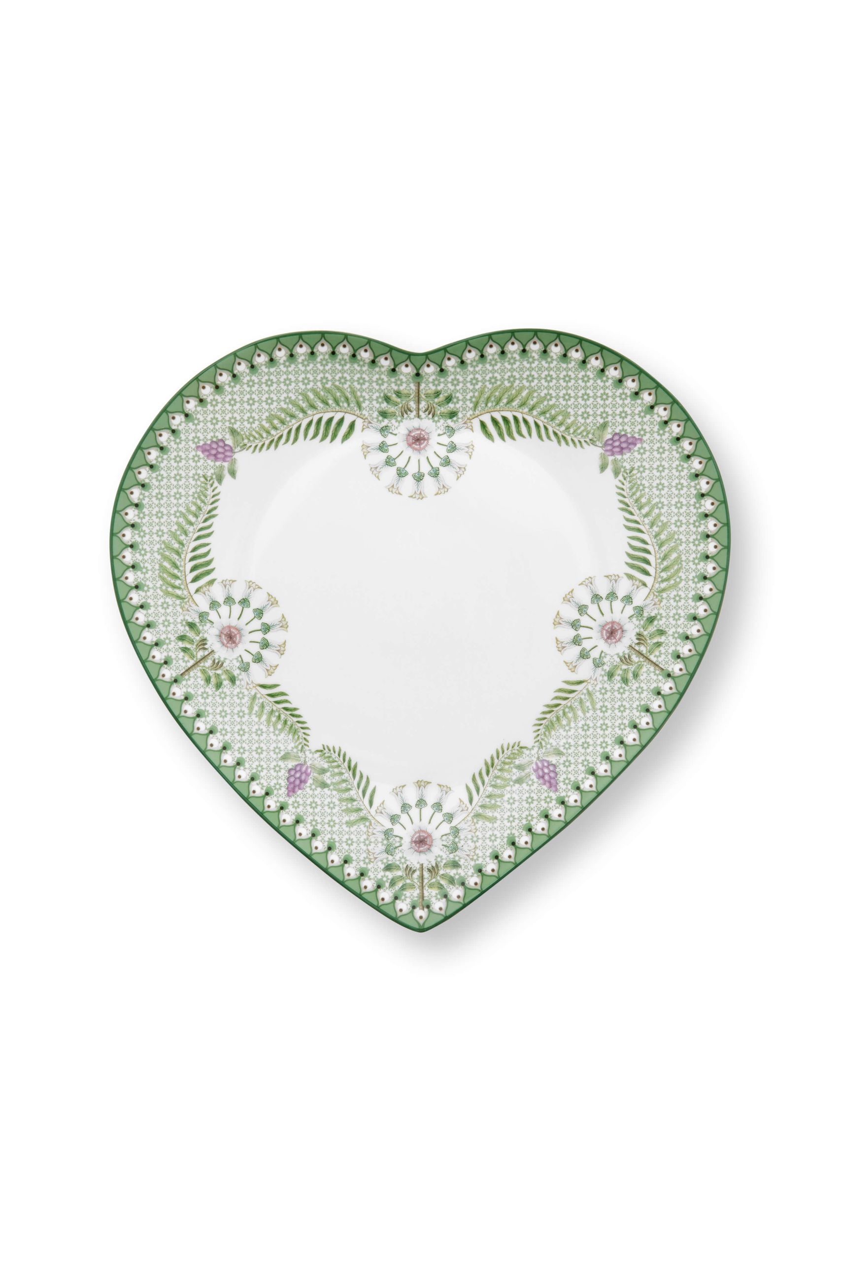 Set/2 Assiettes en Forme de Cœur Lily&Lotus Vert Clair 21.5cm