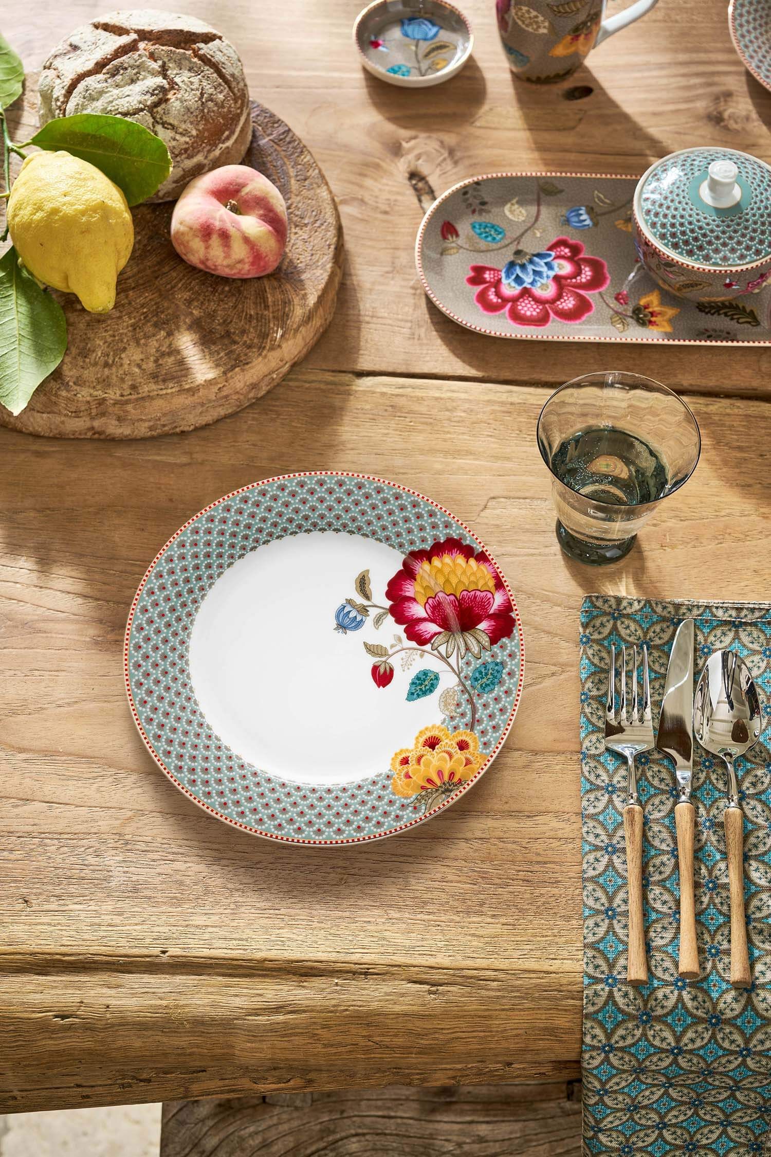 Essteller Blooming Tales Blau 26.5cm