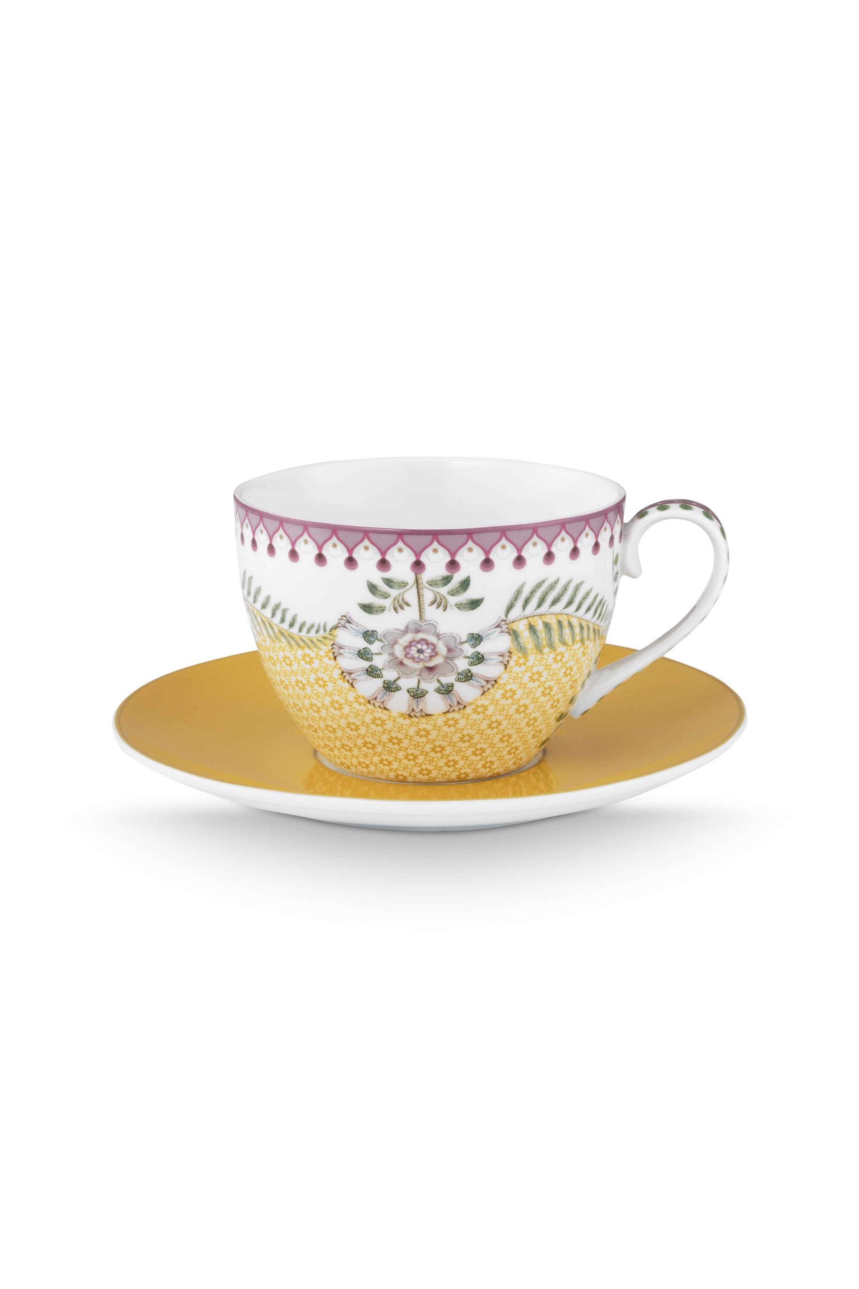 Set/2 Tasses et Soucoupes Lily&Lotus Tiles Jaune 300ml