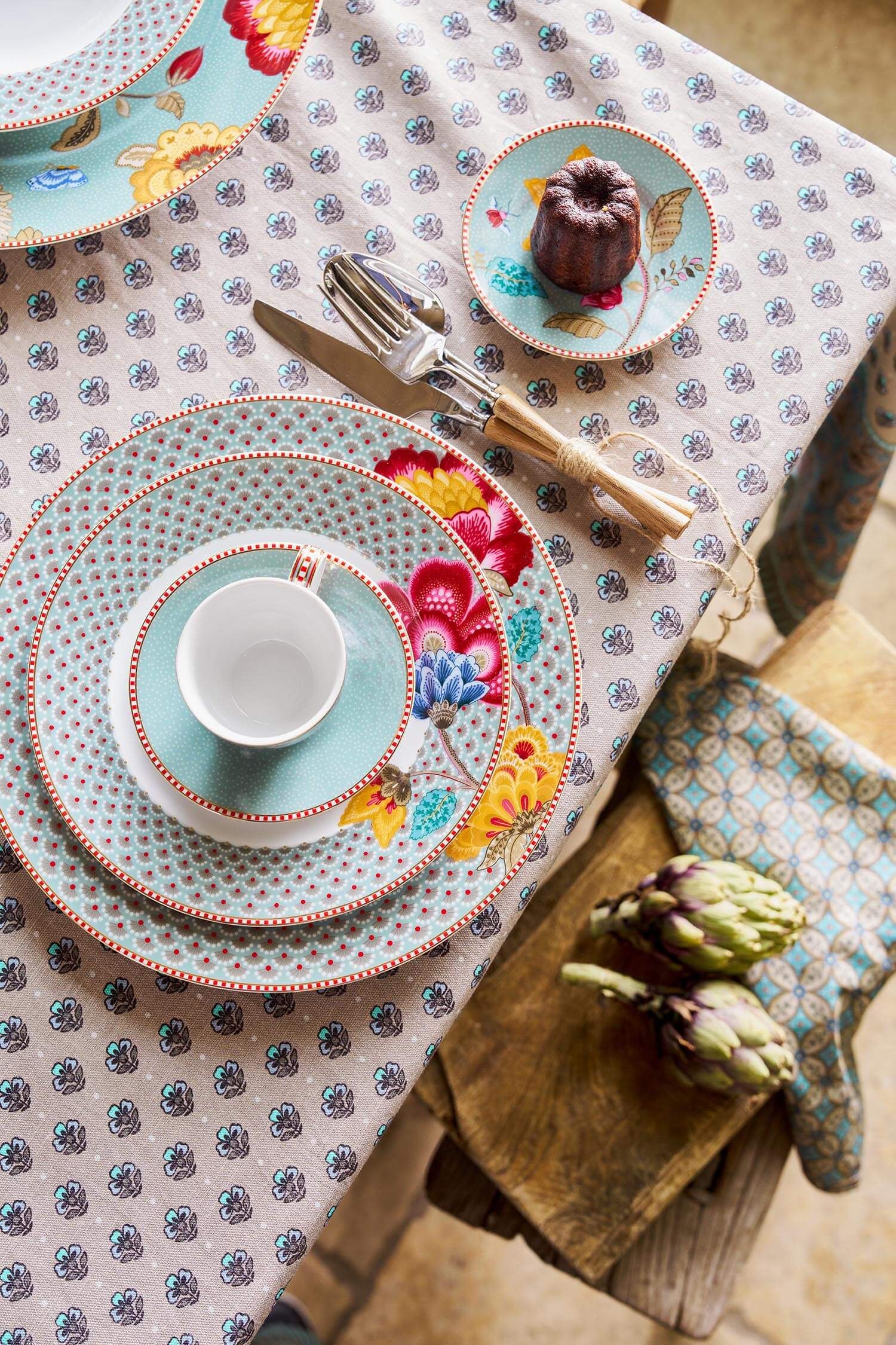 Frühstücksteller Blooming Tales Blau 23cm