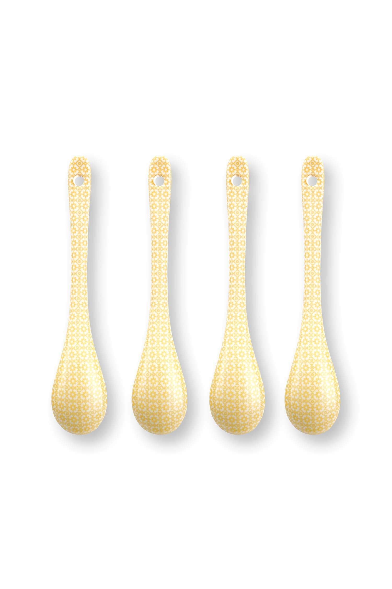 Set/4 Teaspoons Lily&Lotus Yellow