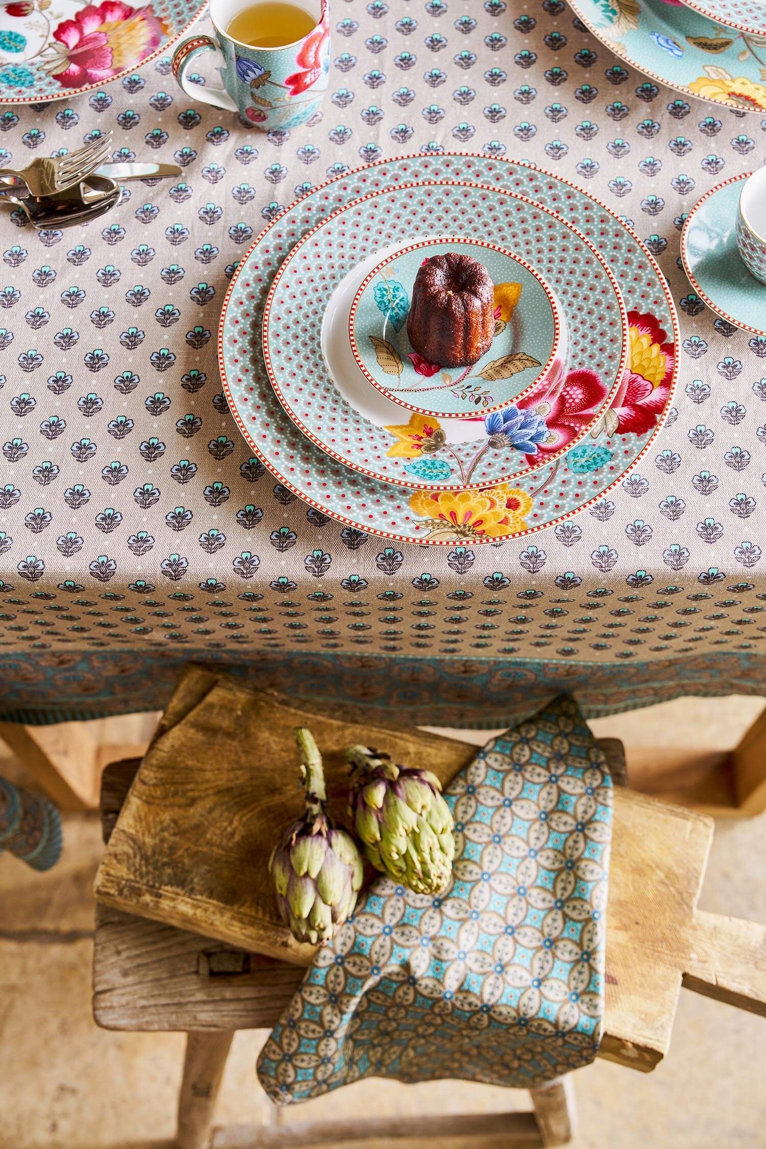 Frühstücksteller Blooming Tales Blau 23cm