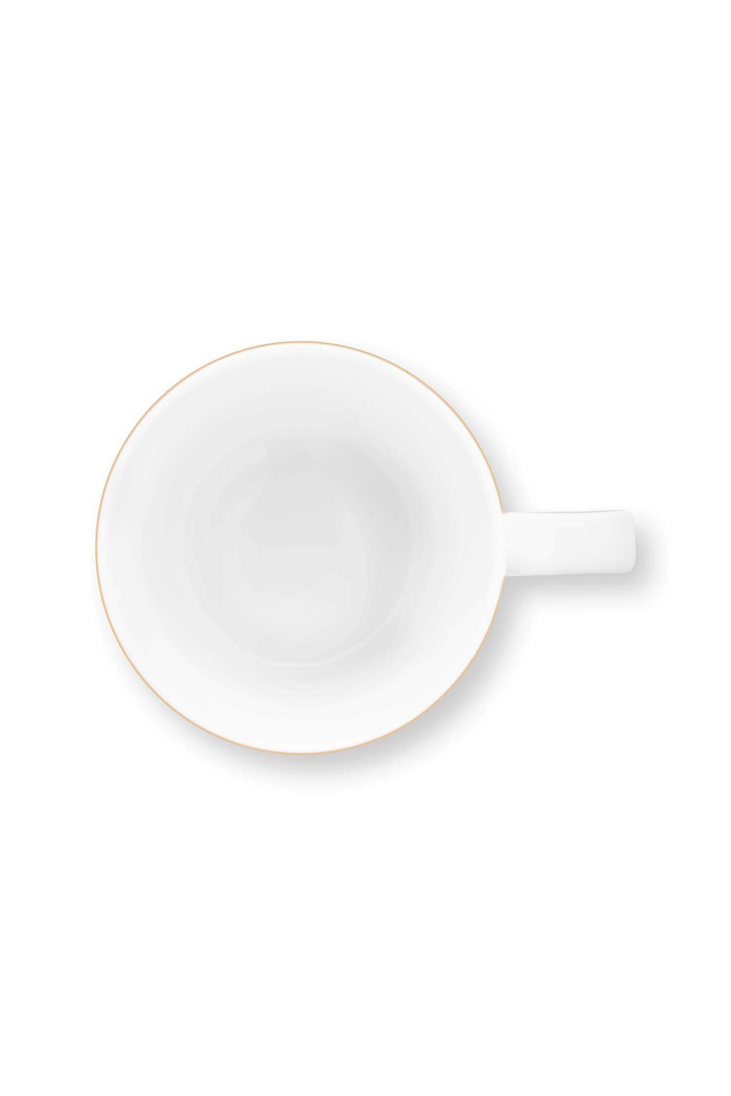 Set/2 Tasses Grande Love Birds Medallion Rayures Emerald-Vert