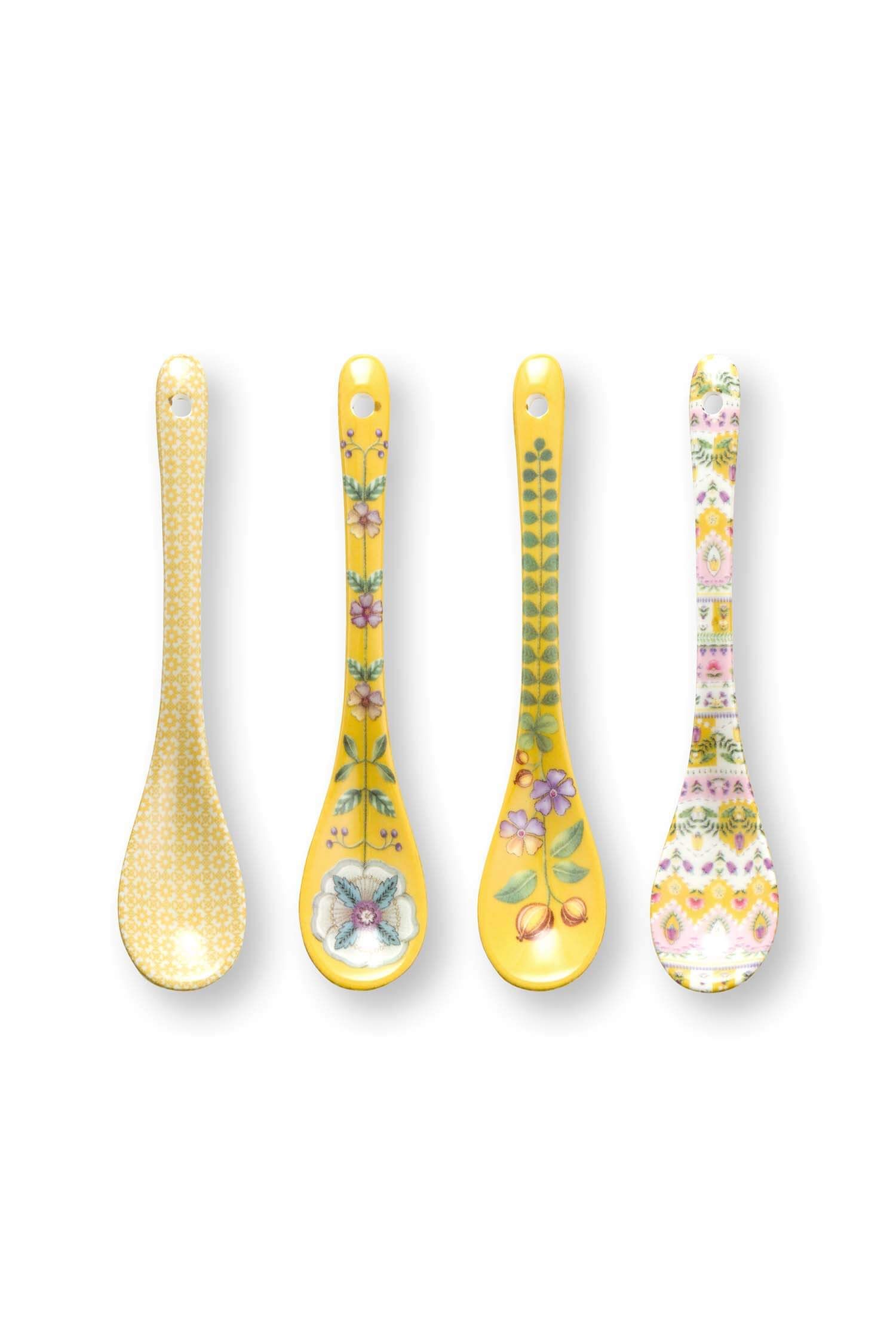 Set/4 Teaspoons Lily&Lotus Yellow