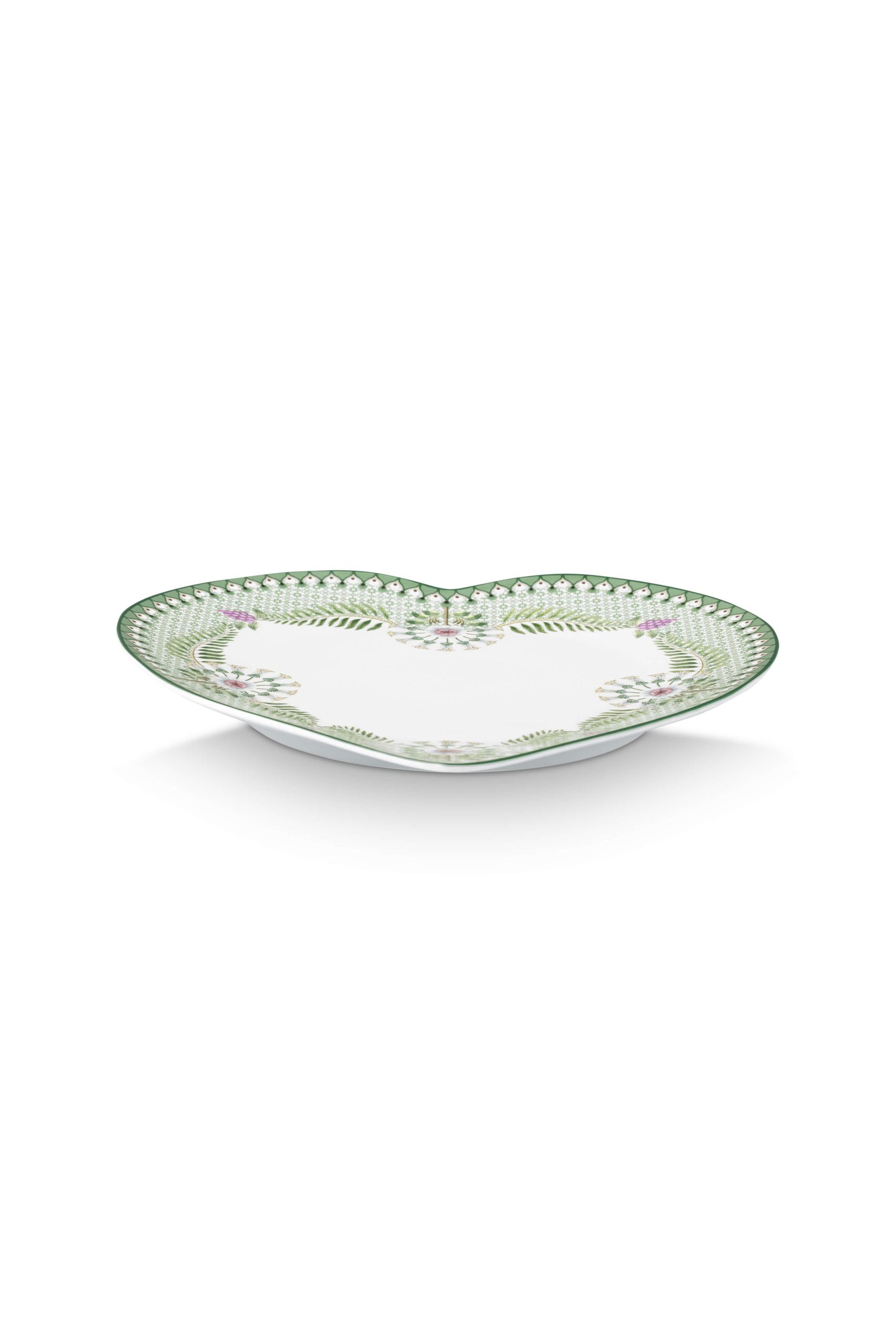 Set/2 Assiettes en Forme de Cœur Lily&Lotus Vert Clair 21.5cm