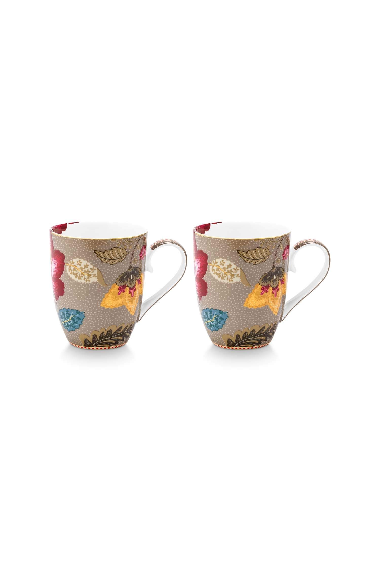 Set/2 Tasses Blooming Tales Fantasy Khaki 365ml