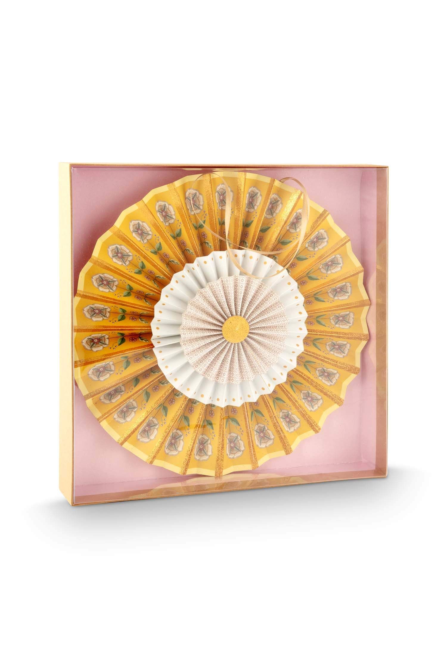 Rosettenpapier Geel 35cm