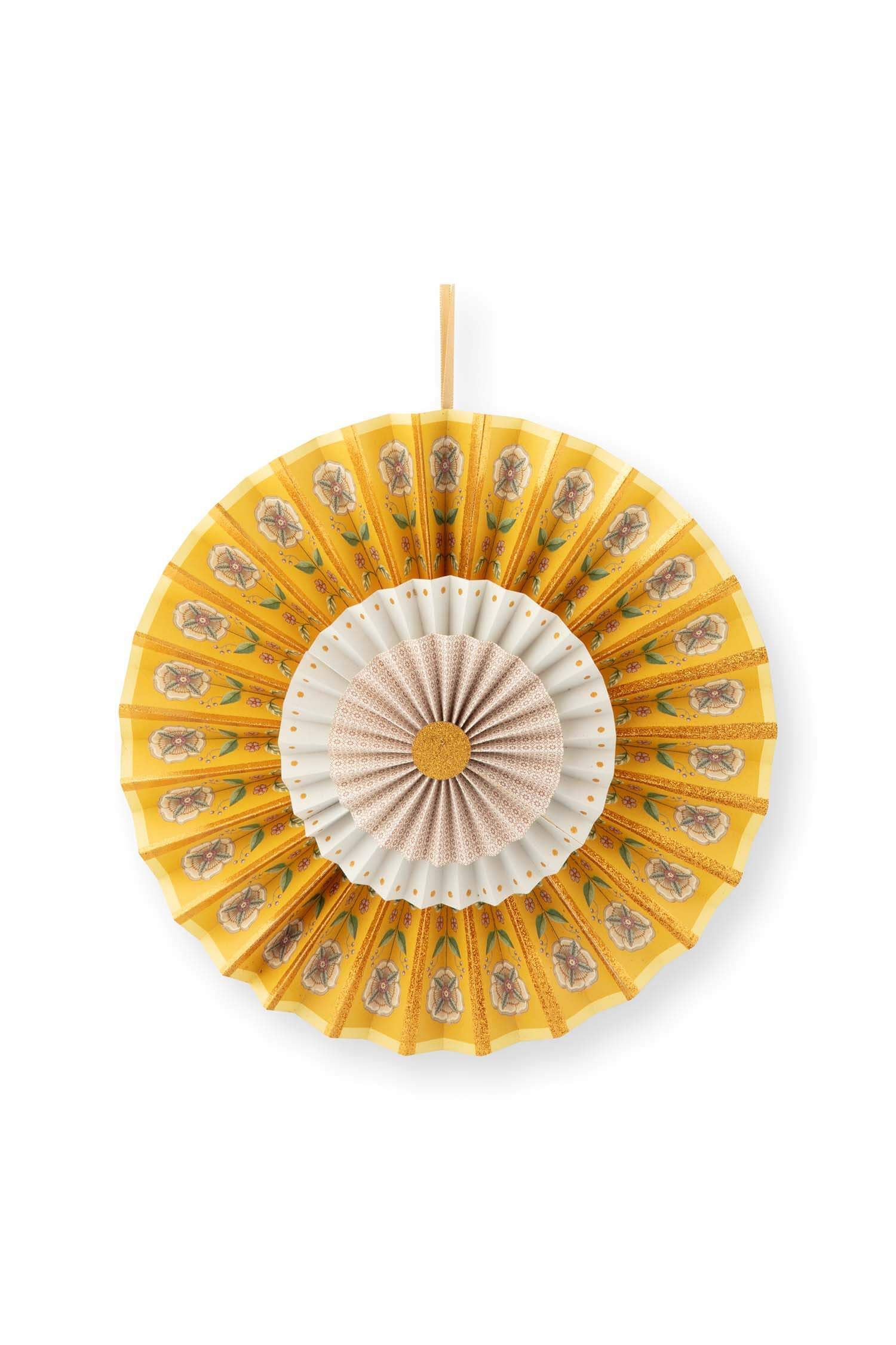 Rosettenpapier Geel 35cm