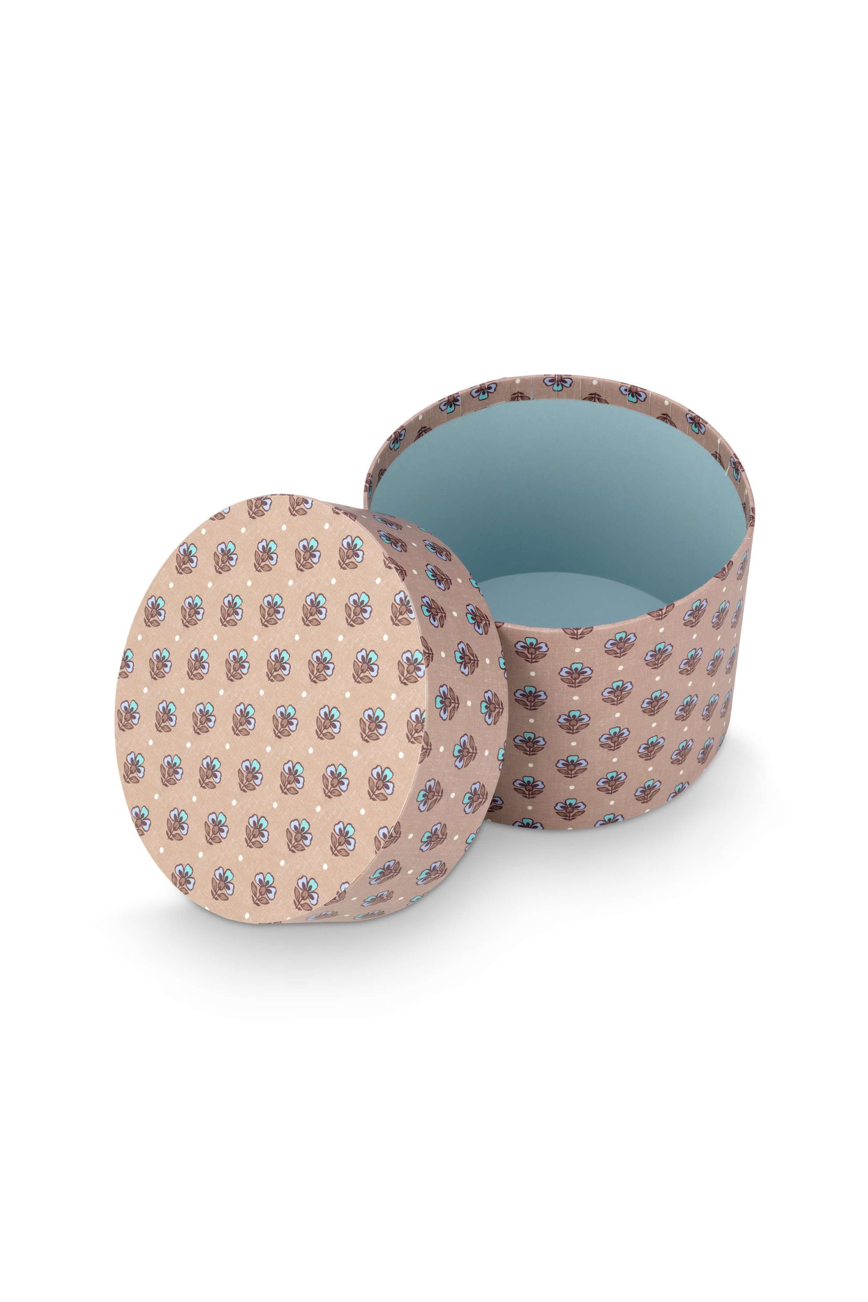 Set/3 Box Round Blooming Tales Blue-Khaki