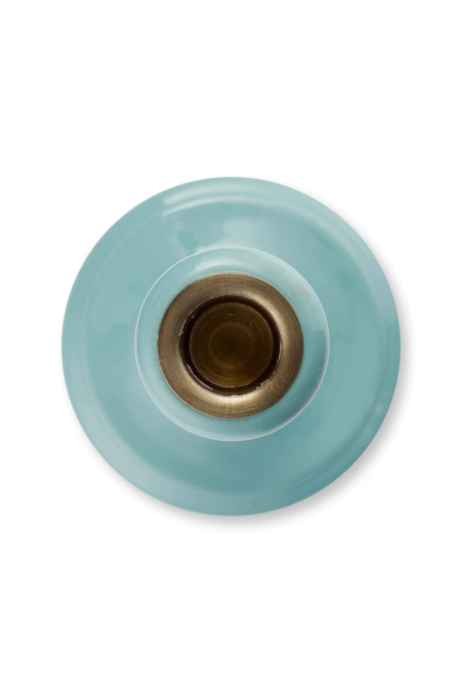 Candle Holder Wood Blue