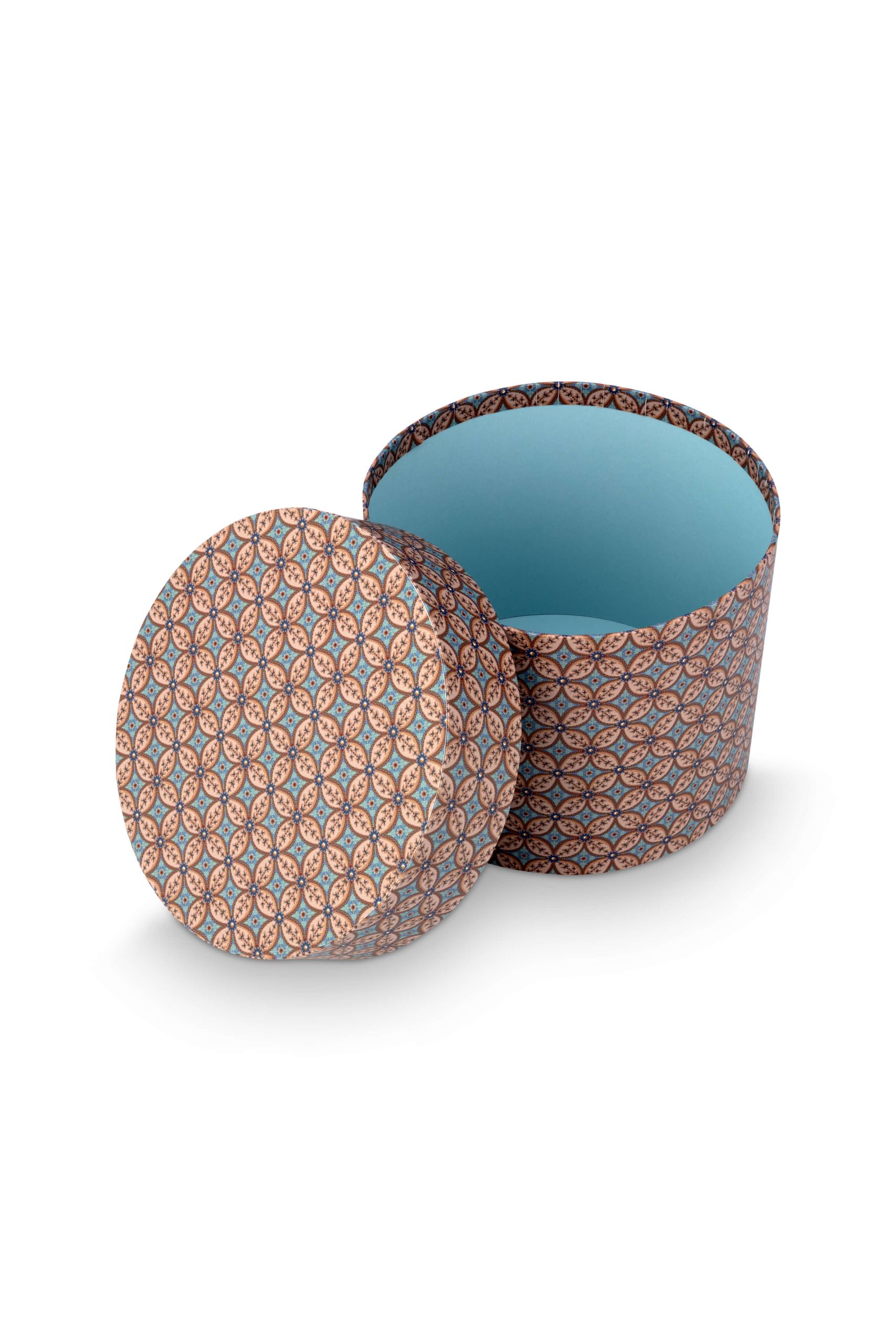 Set/3 Box Round Blooming Tales Blue-Khaki