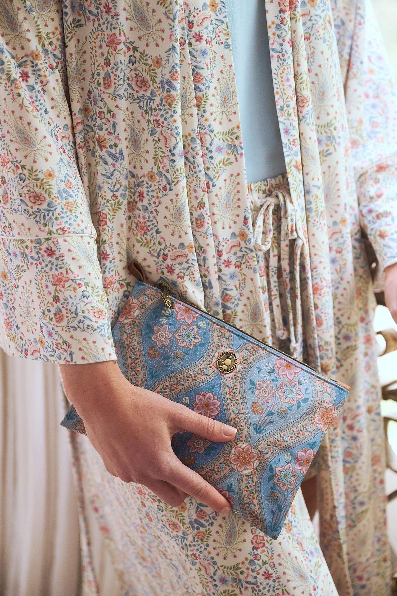 Toilettas Charly Medium Ornamento Blauw