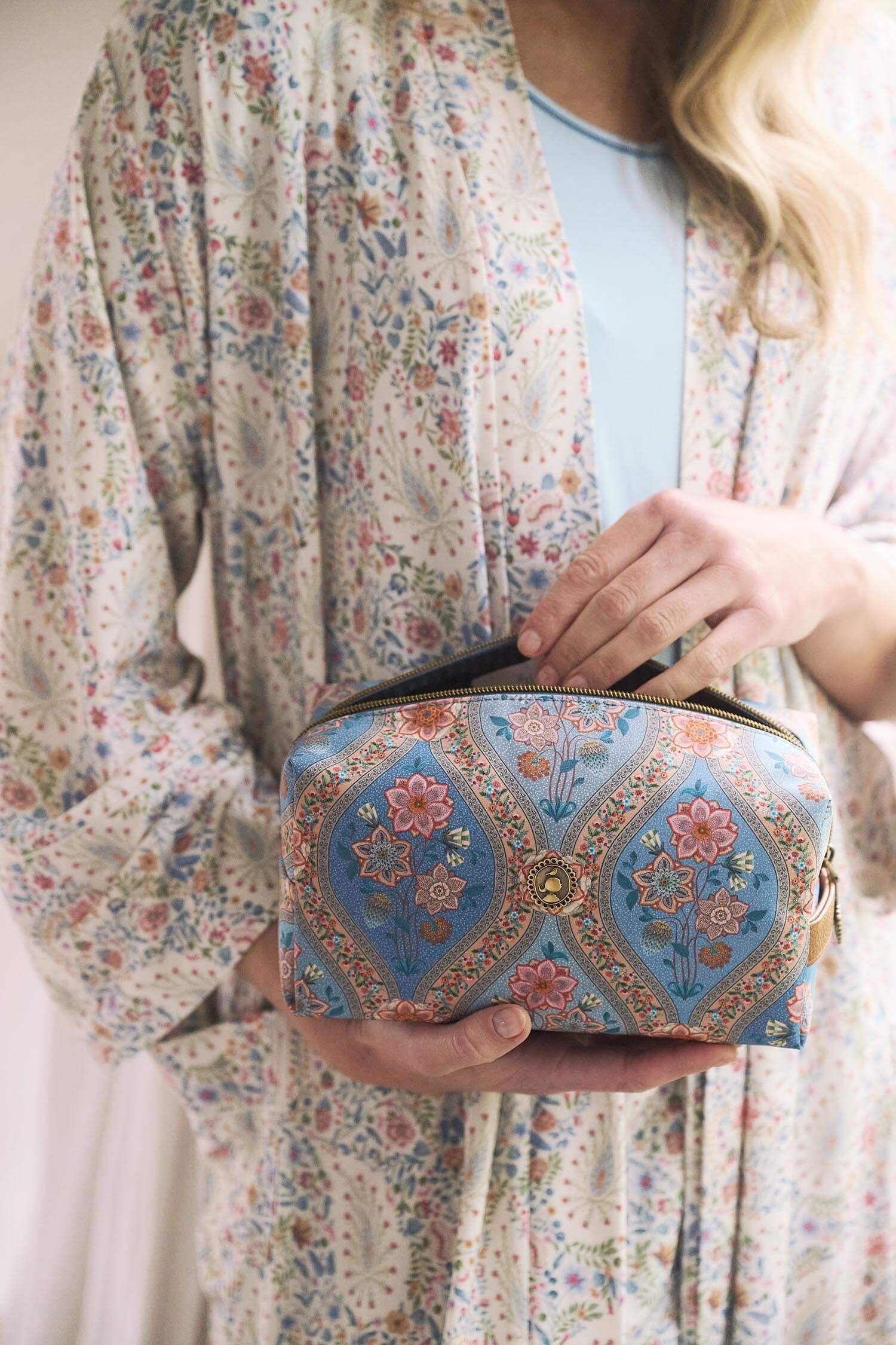 Toilettas Coco Medium Ornamento Blauw