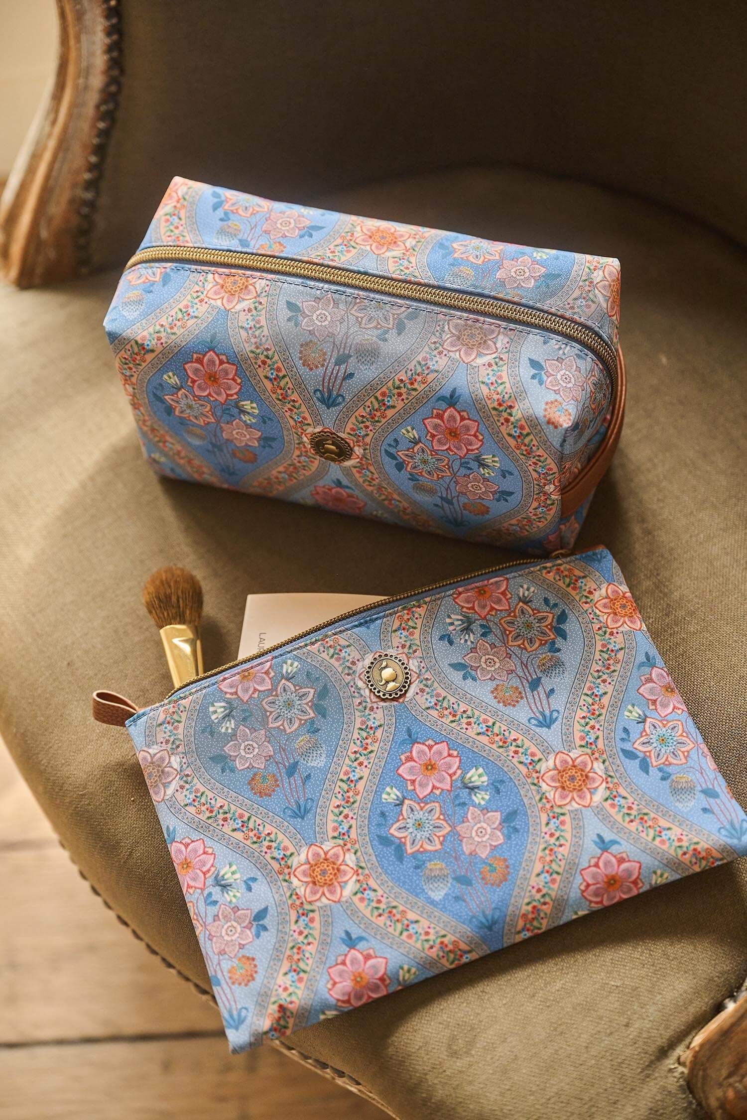 Toilettas Charly Medium Ornamento Blauw