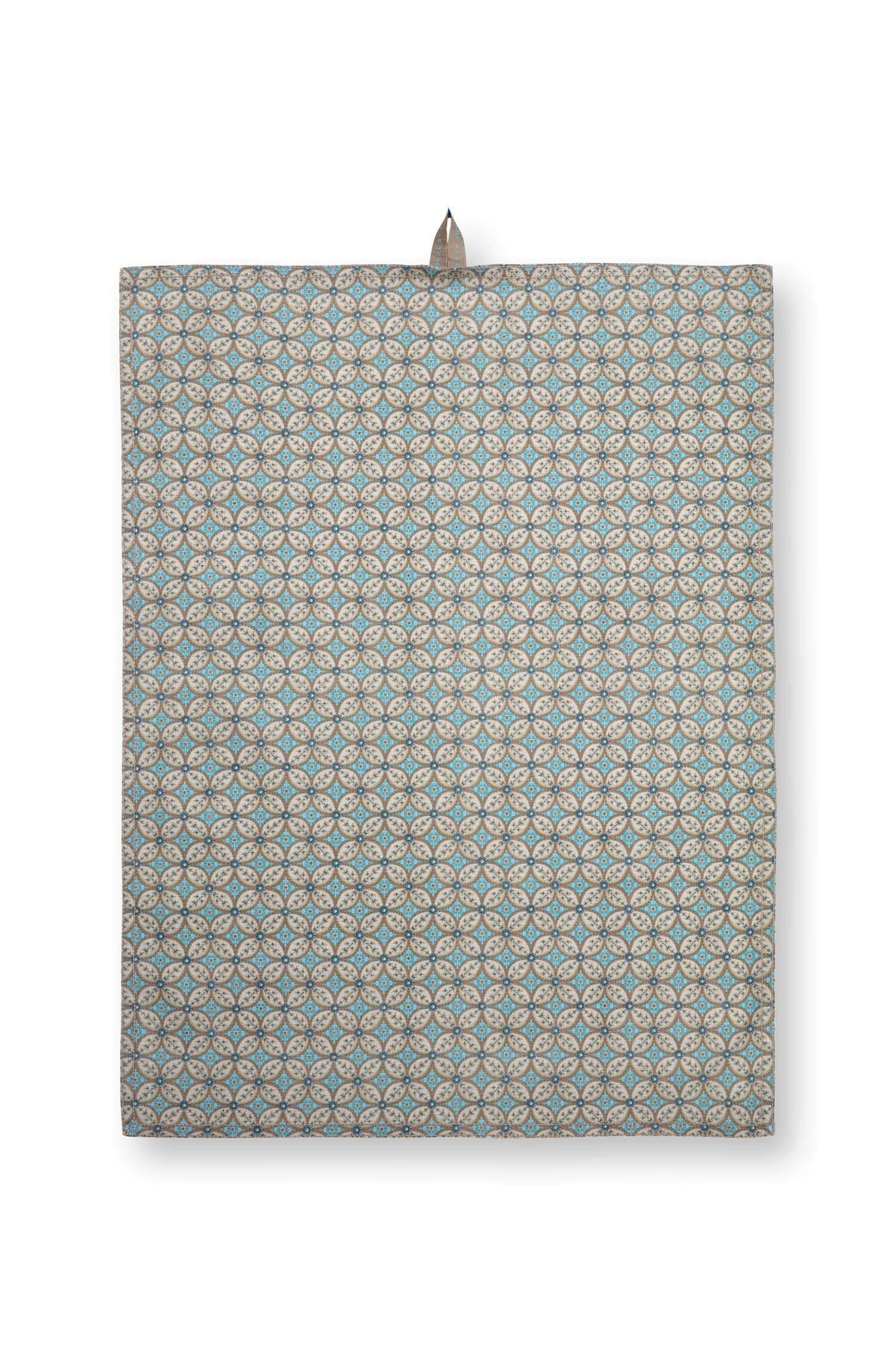 Set/2 Tea Towels Blooming Tales Bustani-Pashmina Khaki/Blue