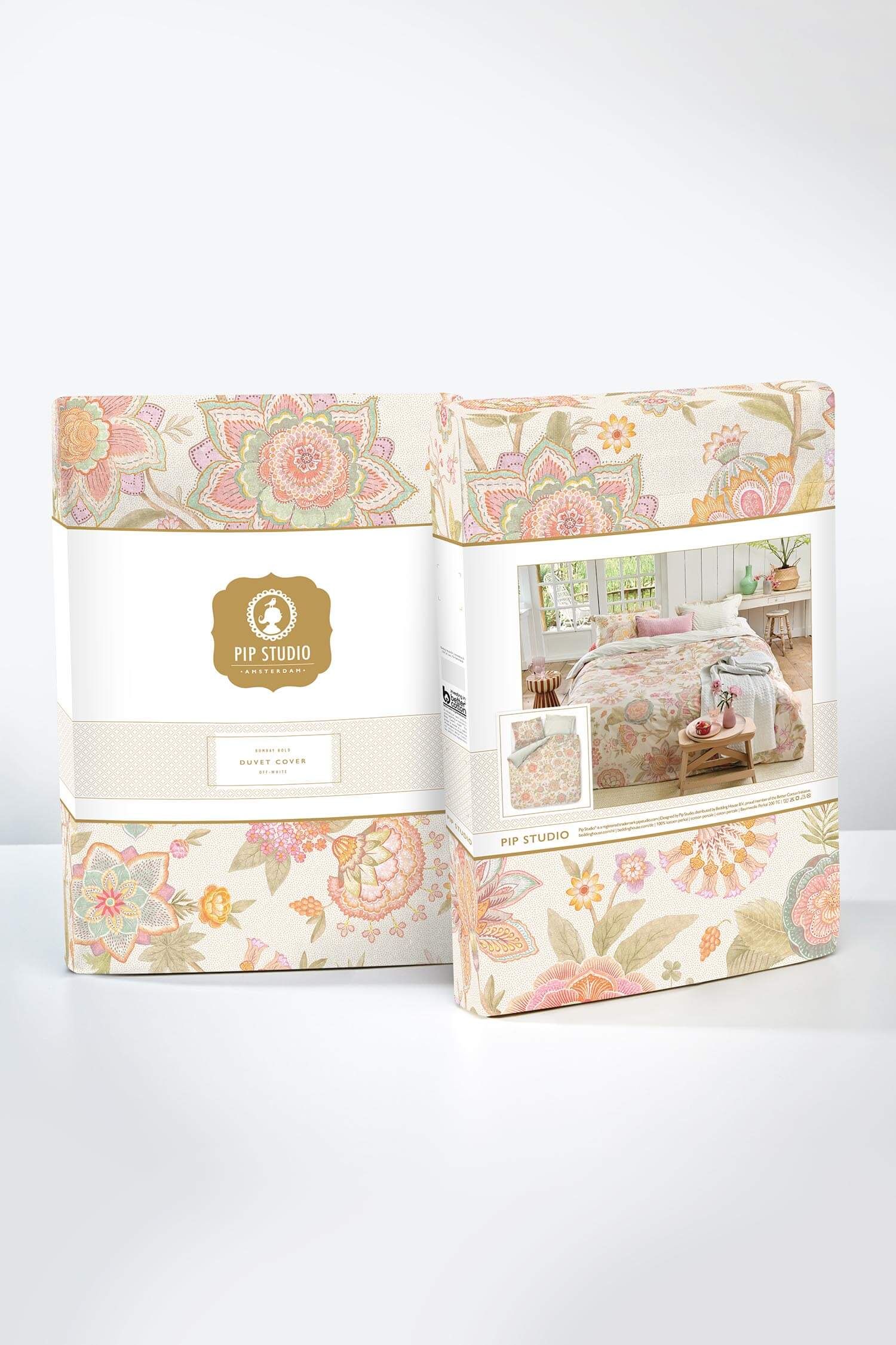 Dekbedovertrekset Bombay Bold Gebroken Wit