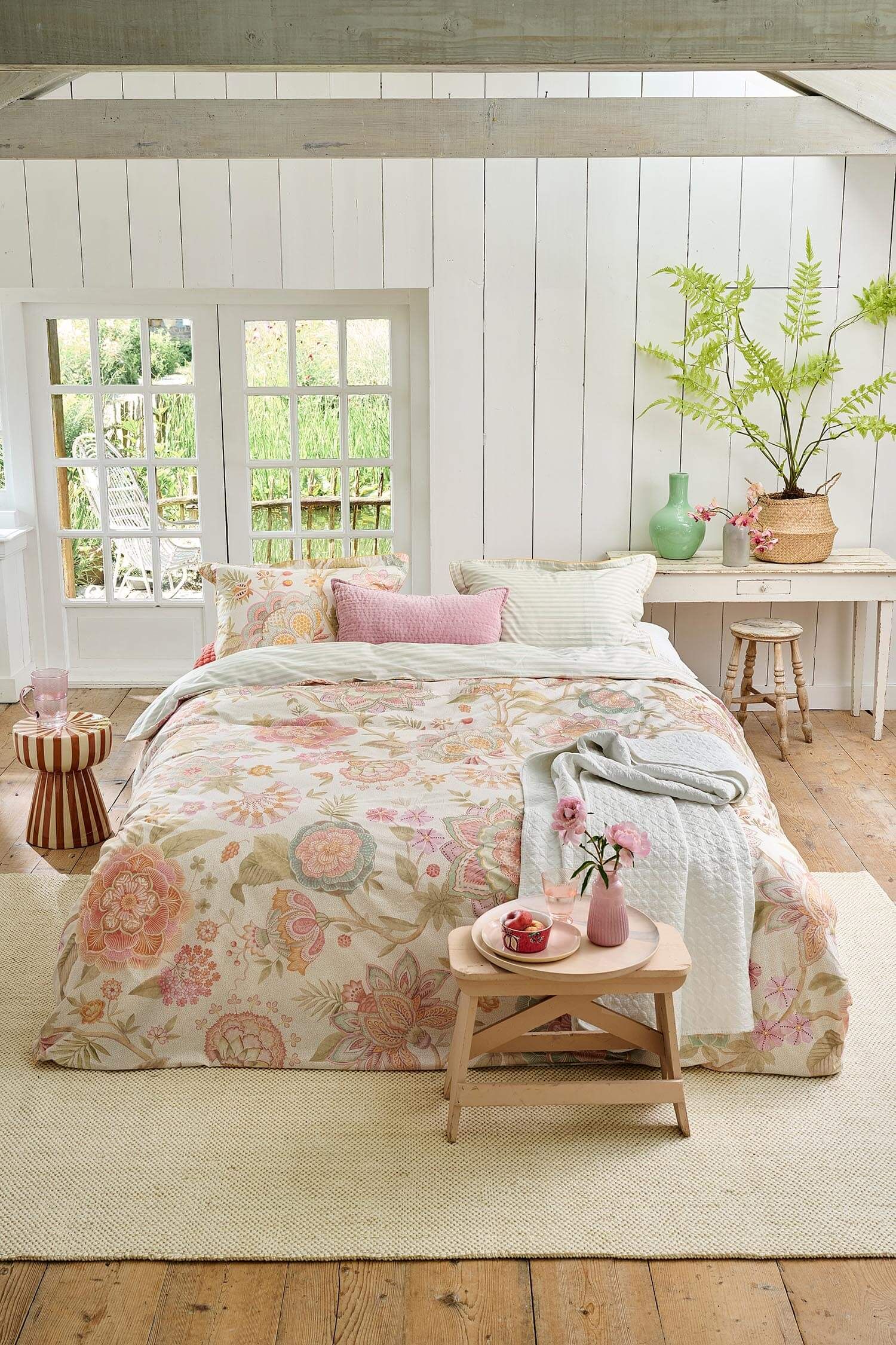 Dekbedovertrekset Bombay Bold Gebroken Wit