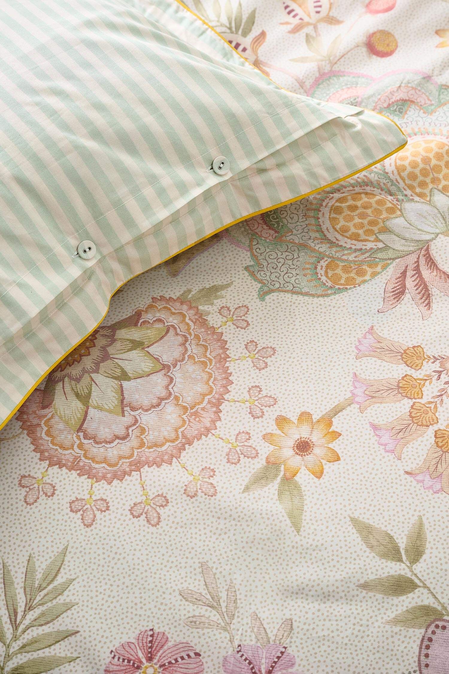 Dekbedovertrekset Bombay Bold Gebroken Wit